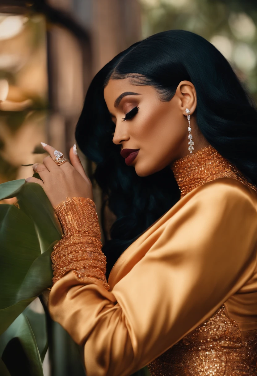 Cardi B kissing Kylie Jenner