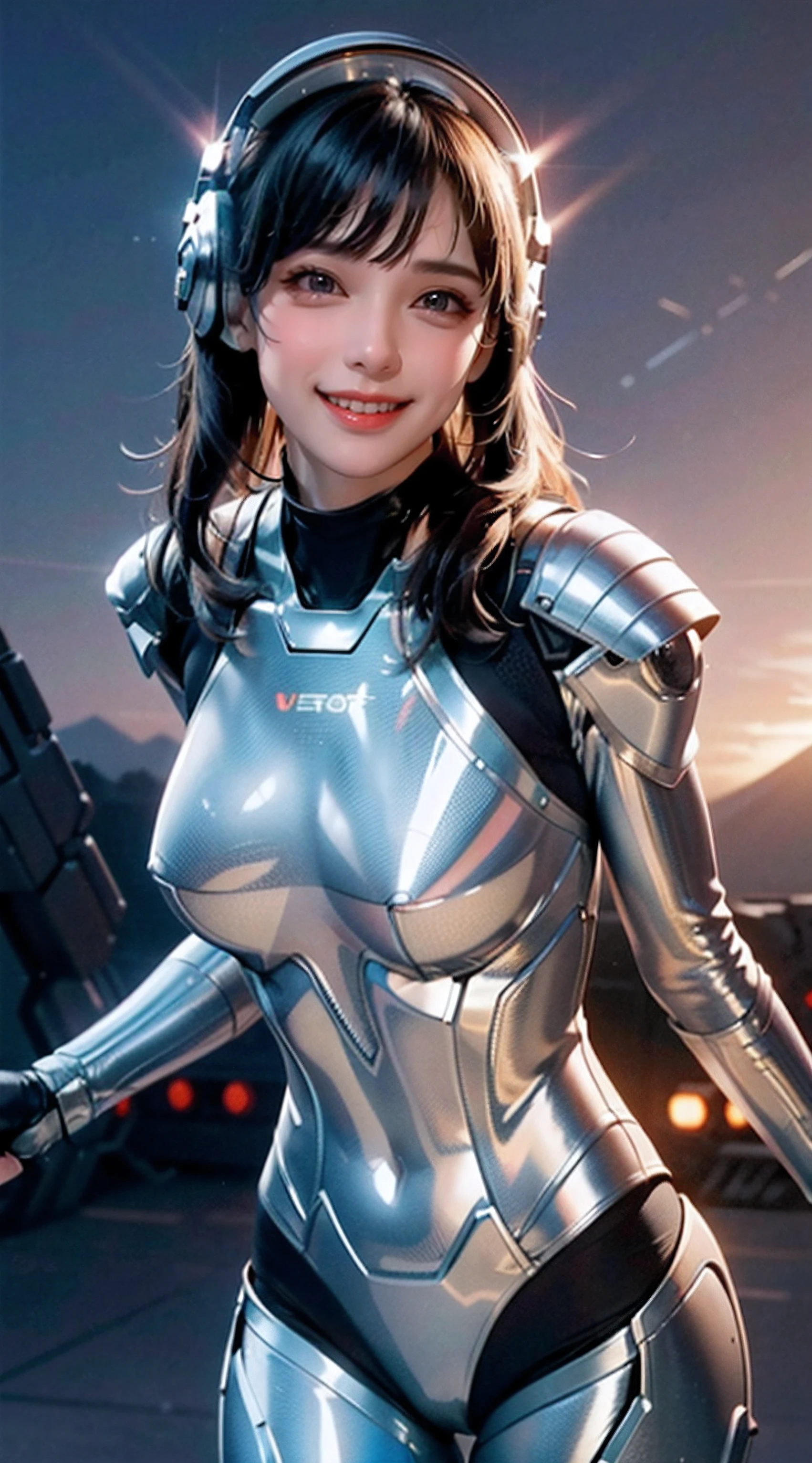 (best quality:1.2,ultra-detailed,realistic:1.37),sci-fi,interstellar,armored suits,technological landscape,futuristic environment,glowing lights,advanced weaponry,alien planets,extraterrestrial creatures,spacecraft,high-tech gadgets,discoveries,explorations,adventure,action-packed scenes,helmet displays,neon colors,shiny metallic textures,gravity-defying movements,explosions,dramatic poses,intense battles,galactic wars,endless possibilities