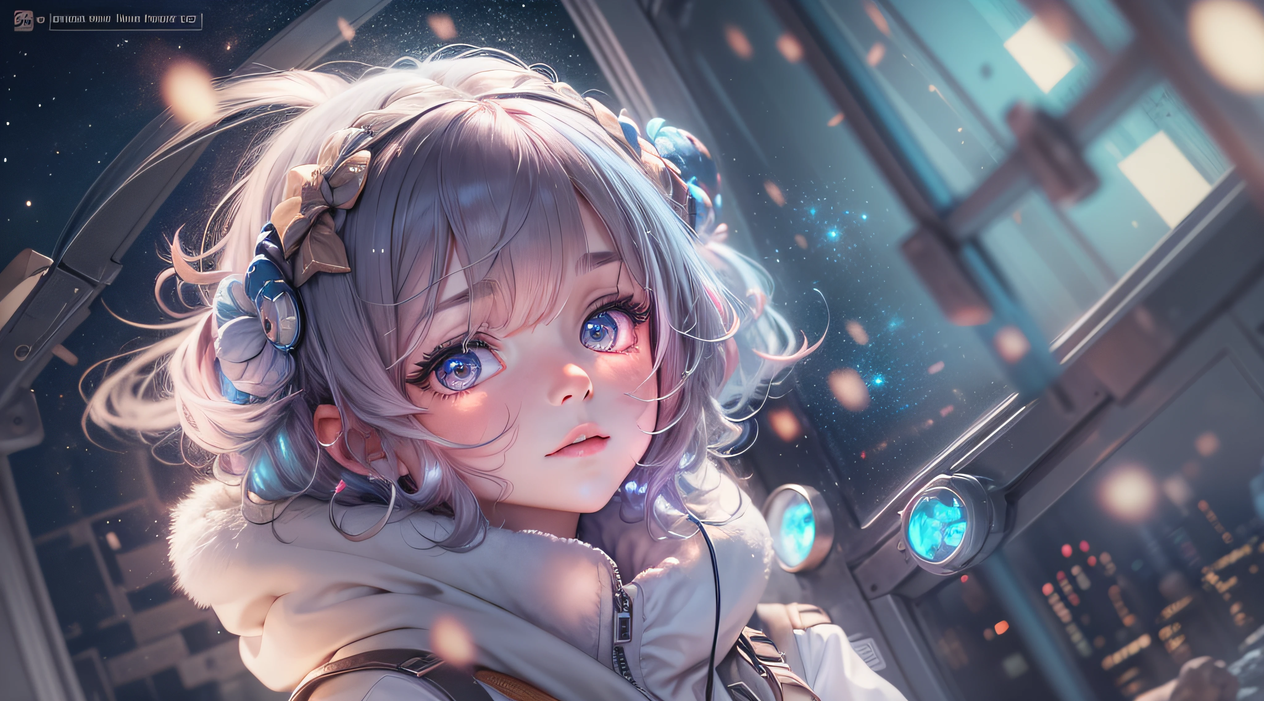 1 cold girl,starrysky,Strong sense of atmosphere,Picture quality 8K