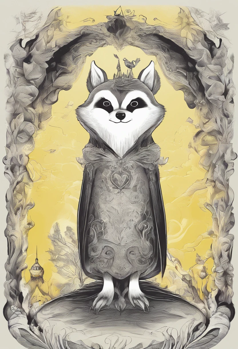 image of a creature with penguin body and black and white husky head, pot belly, husky nose, husky mouth, penguin tail, penguin legs and arms, yellow legs, comic style, crying face, prone, cute, standing