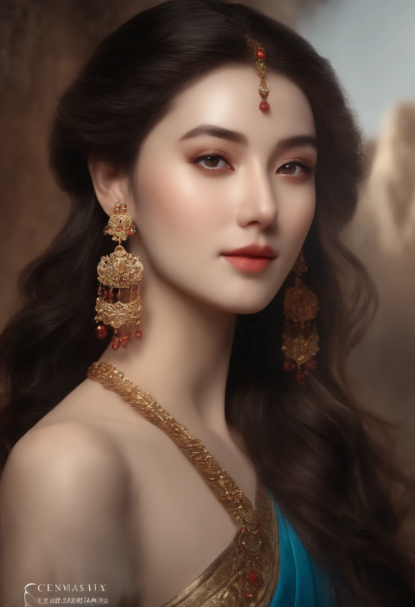 (Photo brute, Best quality), (Realstic, photo-realistic:1.3),Best quality,highly detailed,Masterpiece,Ultra-detailed,illustration,1fille,upper_corps,Angle dynamique,Theatre of masterpieces of the world,messy_long_cheveux,Best quality,extremely detailed CG unity 8k wallpaper,encre,Amazing,lighting cinematic,lentille_flare, Dunhuang_style