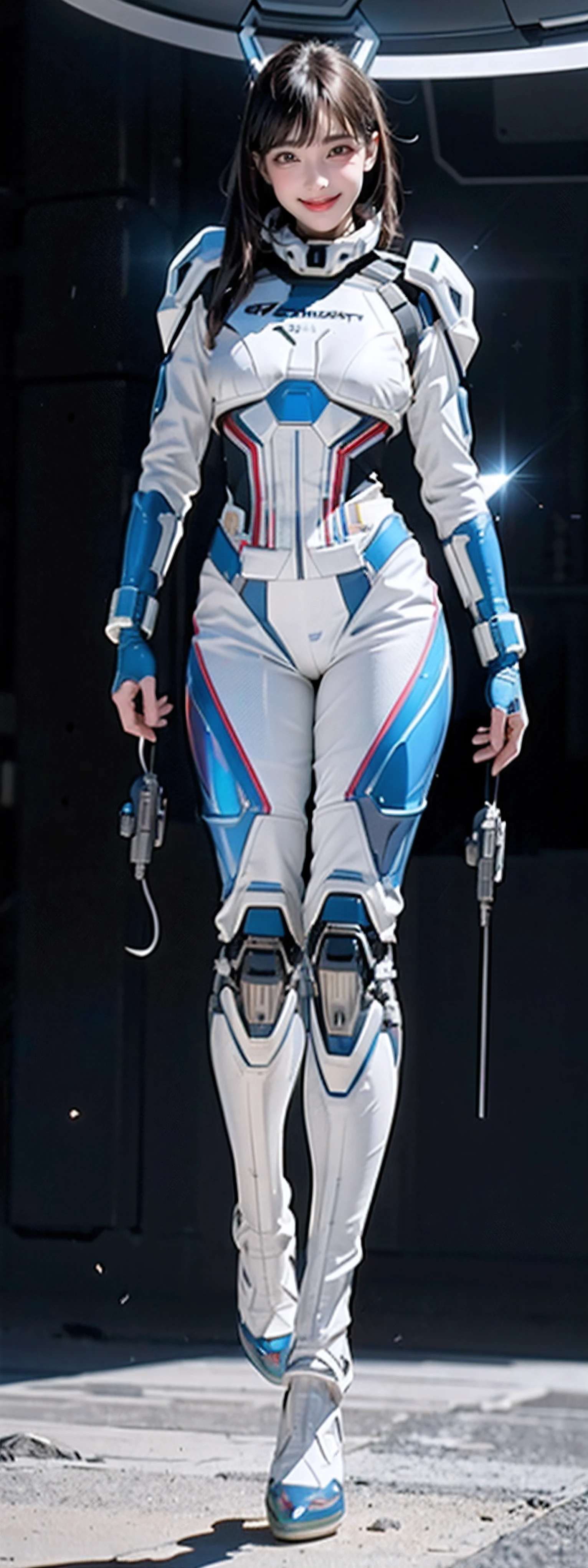 (best quality:1.2,ultra-detailed,realistic:1.37),sci-fi,interstellar,armored suits,technological landscape,futuristic environment,glowing lights,advanced weaponry,alien planets,extraterrestrial creatures,spacecraft,high-tech gadgets,discoveries,explorations,adventure,action-packed scenes,helmet displays,neon colors,shiny metallic textures,gravity-defying movements,explosions,dramatic poses,intense battles,galactic wars,endless possibilities