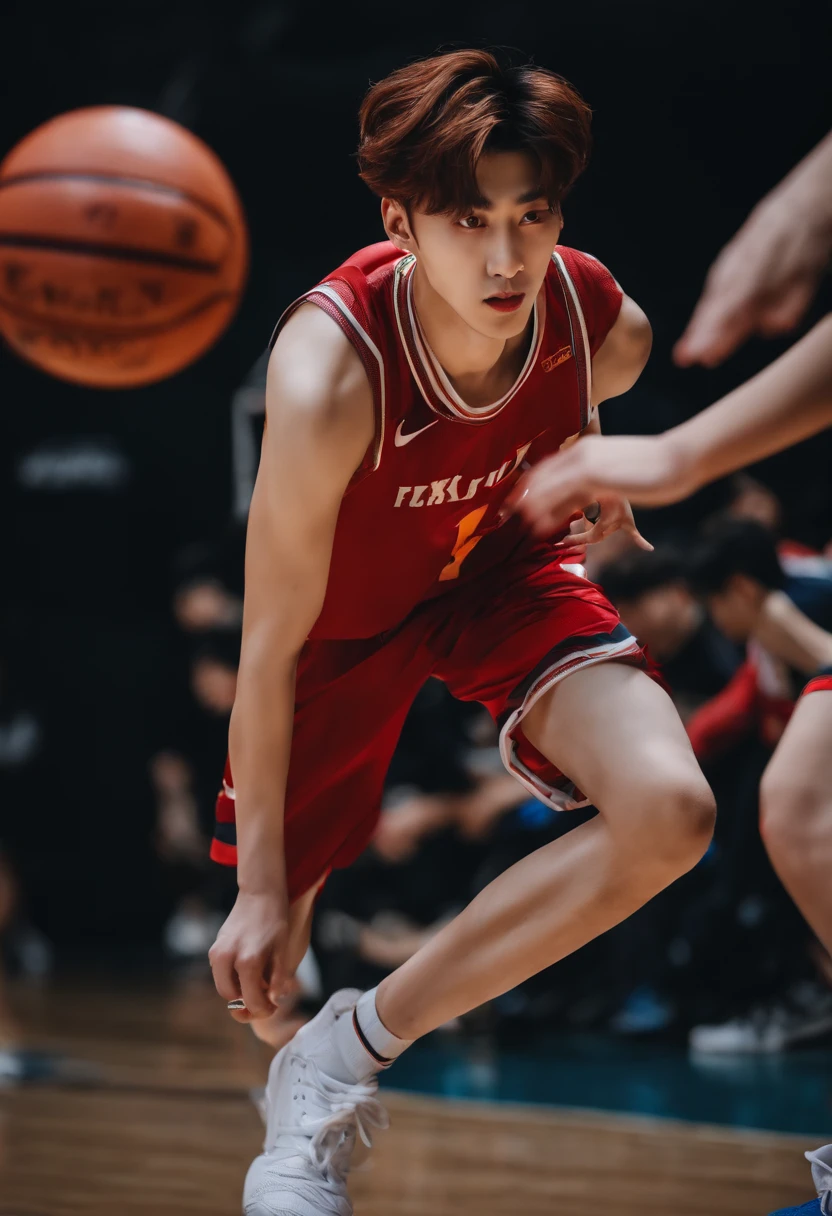 Cai Xukun plays basketball