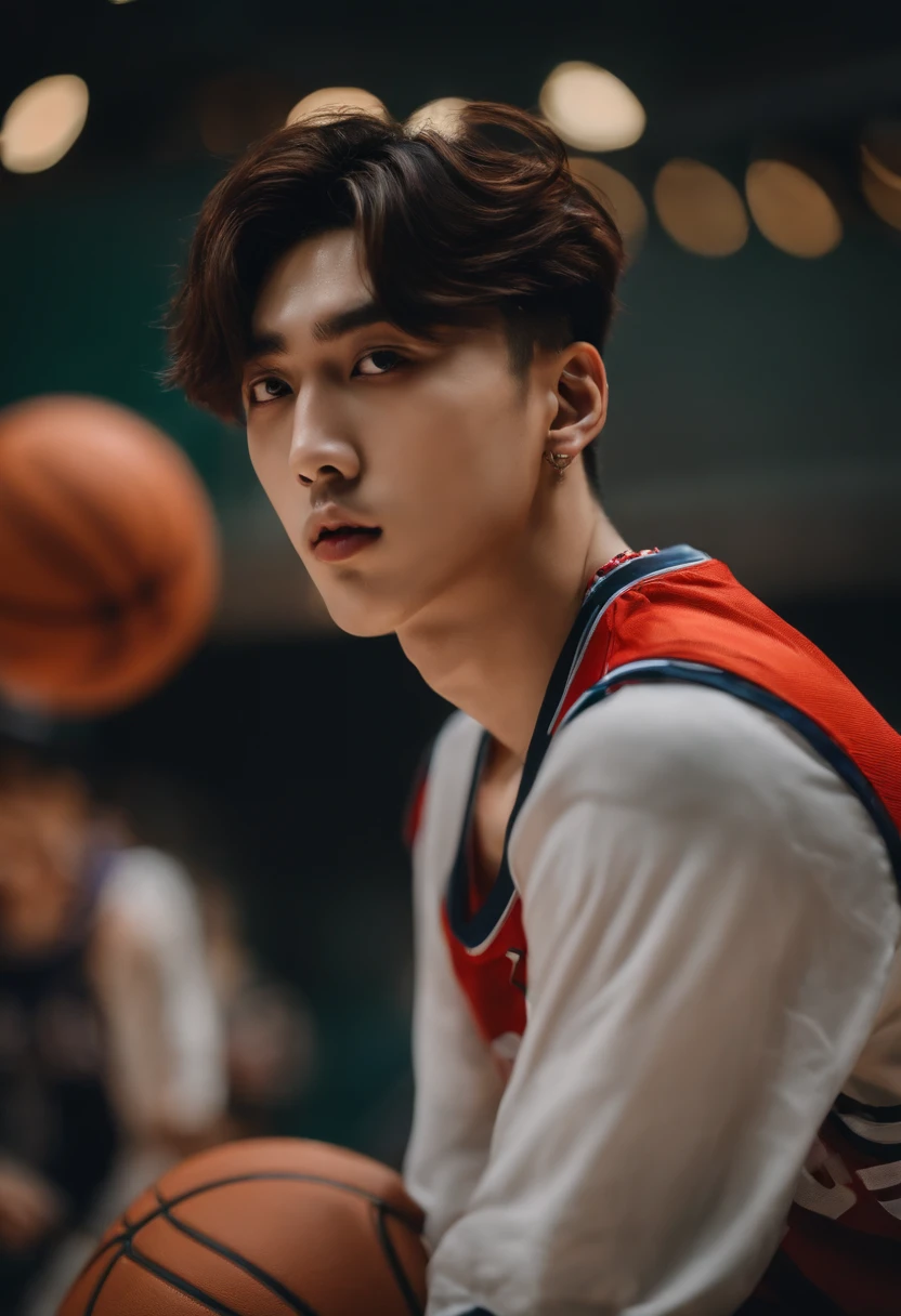 Cai Xukun plays basketball