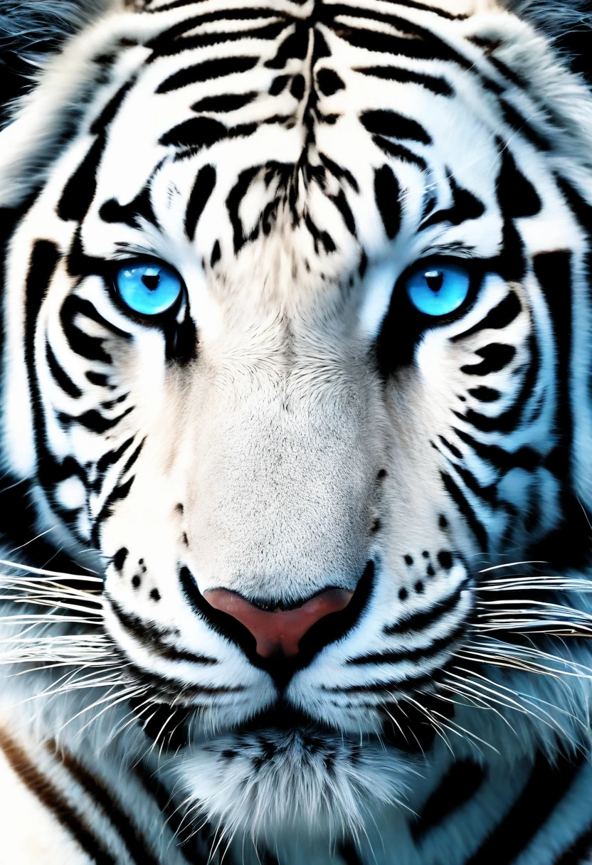 （２White Tiger King：1.5）, Elegant with coloured hair, Stand strong， (Solid white: 1.3), (Shining blue eyes), Delicate fur, Finely drawn face, sharpteeth, nice tail, Realistic Forest, Low contrast, (Medium and near focal lengths: 1.3), of the highest quality, Extremely detailed, Unlimited details, photos realistic, of the highest quality, T's masterpiece, Premium Wallpapers, 8K, Octaneized Rendering, (Do not appear in human form: 1.4) Face sitting
Waiting to start