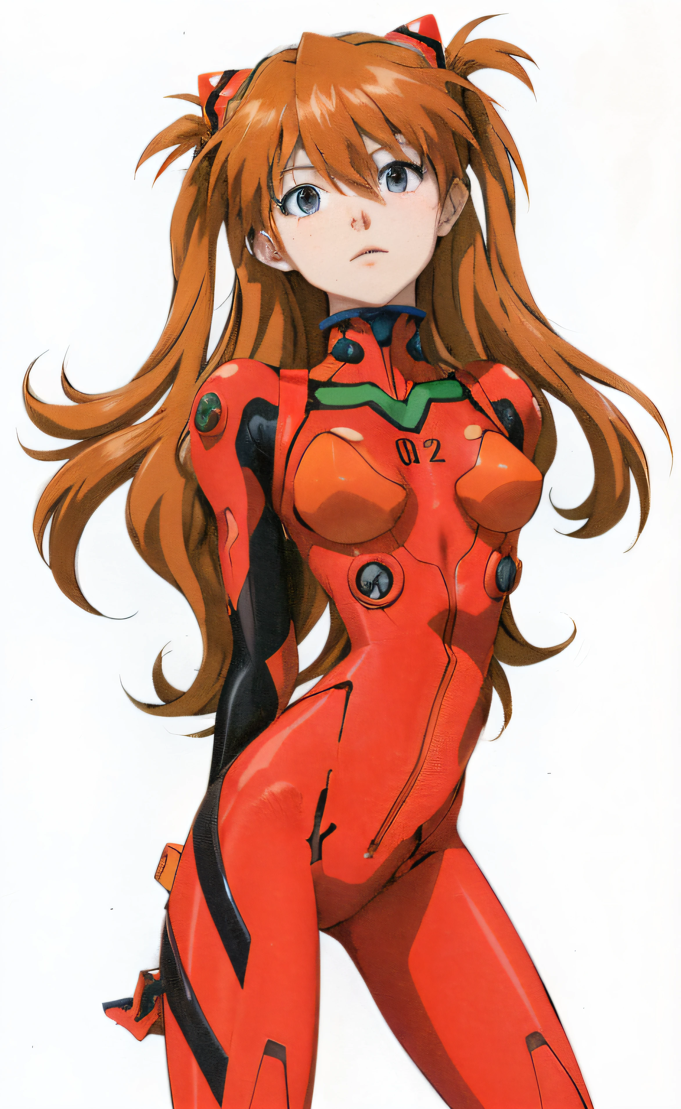 Un primer plano de una mujer con un traje rojo con una cola de gato, Zenkai de cuerpo completo! Traje de Asuka, Hermosa Asuka de Evangelion, Asuka Langley, Traje de Asuka debajo de la ropa!, Asuka de Evangelion, Asuka Langley Sohryu, Asuka Langley Soryu, Asuka Langley Souryuu, Asuka