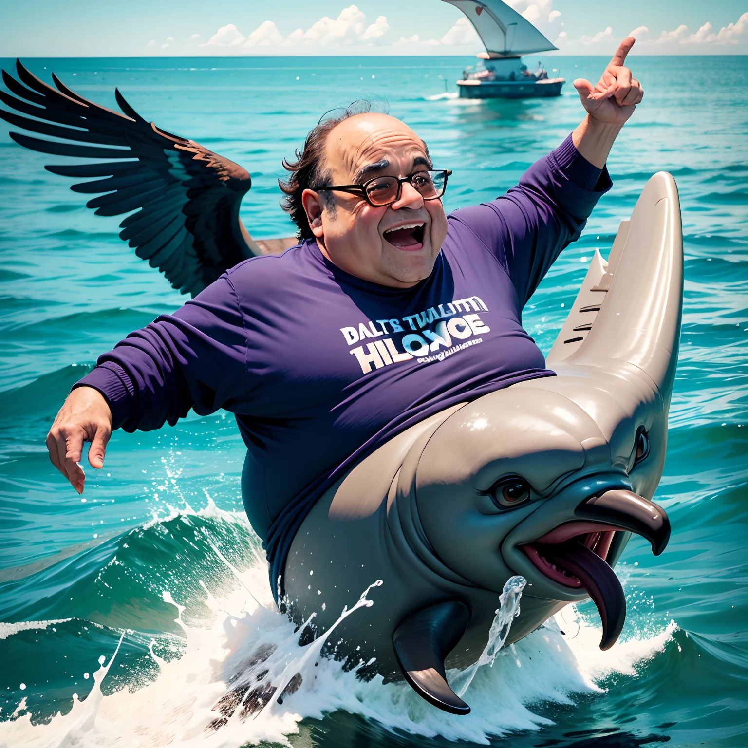 Danny devito becomes half bird, half dolphin, hunted by the government