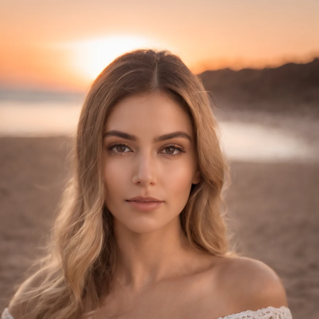 Sin ropa, tetas perfectas, perfecto bronceado, cabello largo y sedoso, arena blanca y suave, aguas cristalinas, cielo despejado, luz del sol brillante, sombras suaves, foco nítido, detalles ultrafinos, colores vivos, Estilo Retrato, Warm tonality, Soft studio lighting. (La mejor calidad, 4k, Altas Resoluciones, Ultra detallado, fotorrealista:1.2), HDR, UHD, Fine Art Photography, Escena de playa, Belleza impresionante.