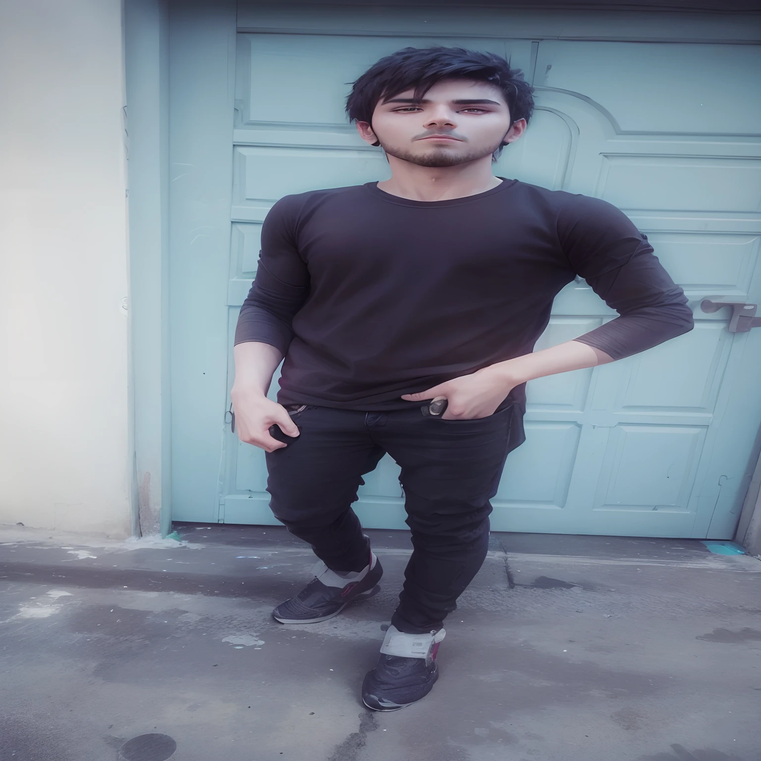 Change background cyberpunk handsome boy realistic face 8k ultra realistic