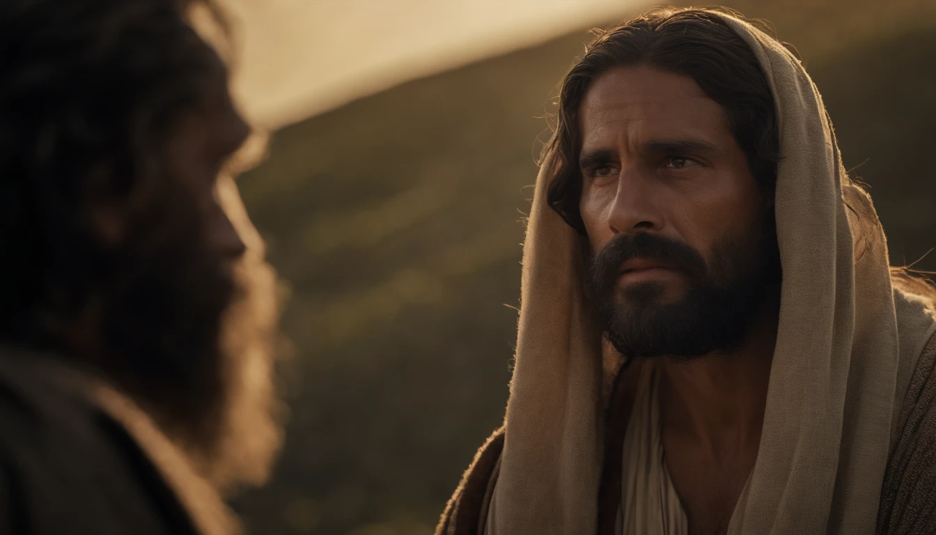Paulo, apostolo de Jesus cristo. barba branca, cabelos brancos, sinais de velhice no rosto. Biblical Character of the New Testament of the Bible