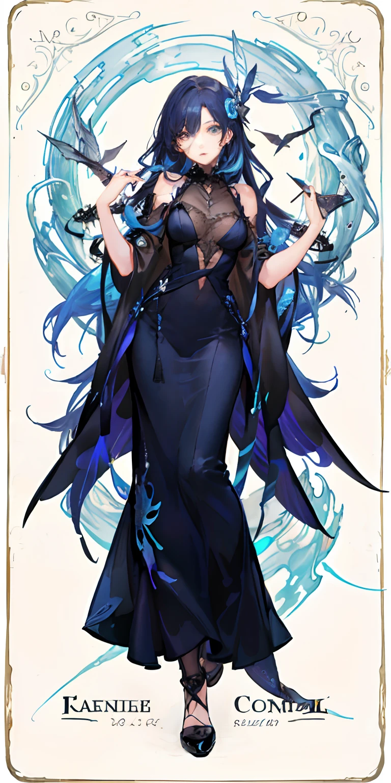 "A beautiful woman with a cocky expression holding a kissing card in her hand, surrounded by floating cards in the background. Her hair is lightweight and flowing. The scene is depicted in a card style, with spades as the main motif. The artwork is of the best quality, with ultra-detailed and photorealistic elements. The colors are vibrant, and there is a play of dramatic lighting to enhance the overall composition."