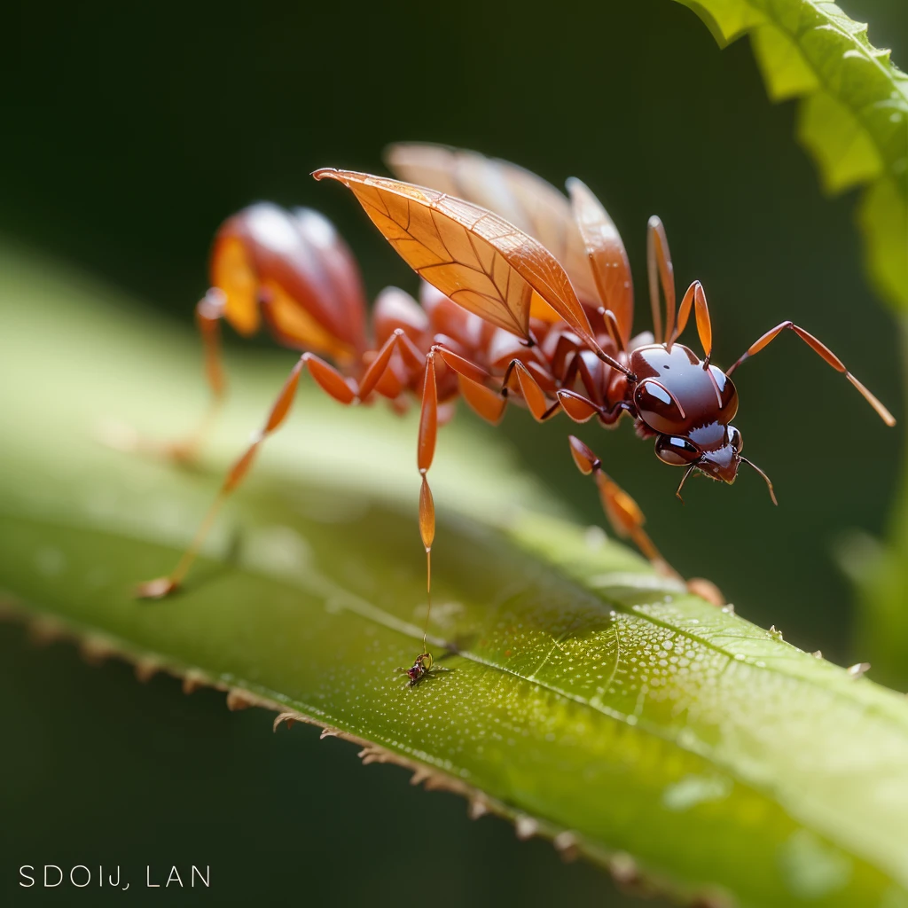 fire ant on a leaf --auto --s2