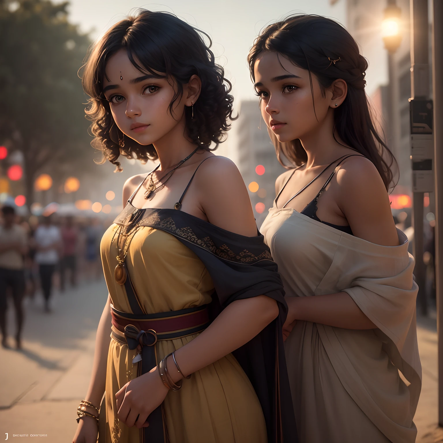 2girl, 2 girl, waist up, concept art, [shu qi:indian girl:1], grabbing vagina, masturbating touching her breast naked her vagina no panties, Ruff, Anklet, Makeup, loop lighting, 80mm, official art, unity 8k wallpaper, ultra detailed, aesthetic, masterpiece, best quality, photorealistic