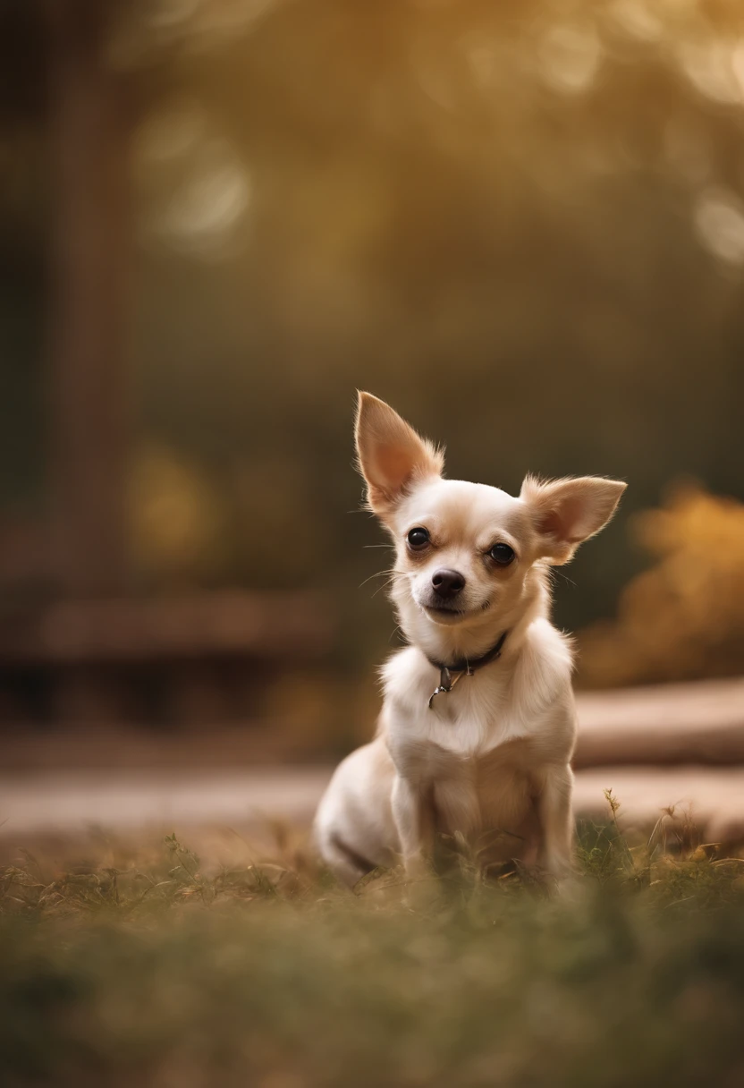 Chihuahua with children playing happily