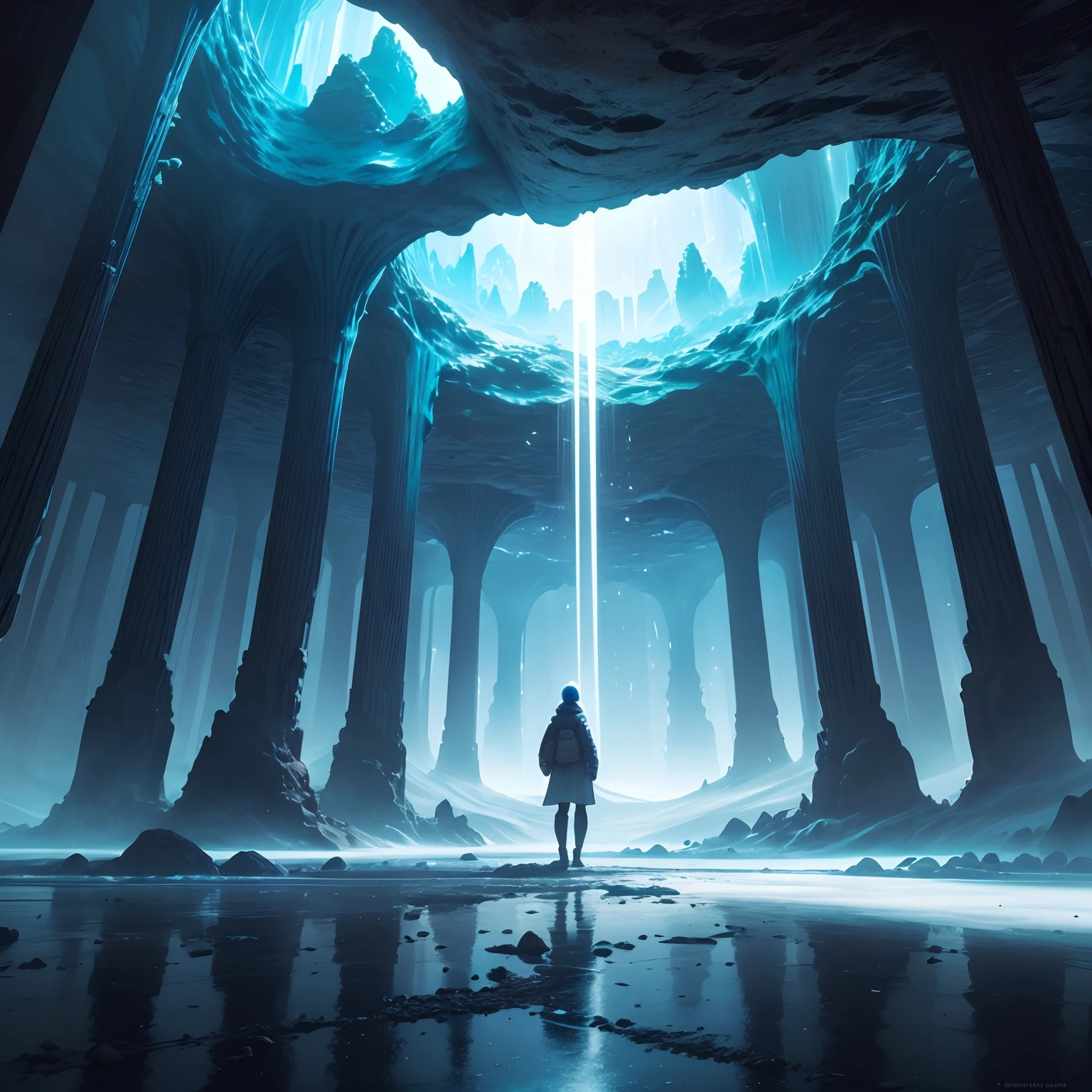 When I landed on the surface of the moon, I was amazed by what I saw. I found a magnificent scene, as if I were in a magical dreamland. The lunar underworld is a vast and mysterious labyrinth full of incredible wonders. The huge cave extends to the horizon and emits a faint blue light, like a dreamy aura. The interior of the cave is covered with colorful crystals that emit a dazzling glow, making you feel like you are in a magical crystal palace. At the end of the cave, a huge underground river flows slowly. The river has a mysterious purple color and gives off an intoxicating fragrance. Colorful plants float on the surface of the water, which shimmer in enchanting colors in the faint moonlight, like a dreamlike wonderland. Walking along the river, I found a huge underground forest. The trees rise tall, with dense foliage and flourishing. The trunk is covered with a strange texture, smooth and powerful, as if it contains endless energy. The animals in the forest are also unique and exotic, birds spread their wings and emit beautiful songs, and small animals play under the trees, like a harmonious and peaceful small world. Out of the underground forest, I came to a vast underground plain. The plain is covered with soft moon dust, like delicate fluff, and it makes a slight sound when stepping on the foot. At the end of the plain is a huge underground city. Towering buildings stand on the plain and exude modern technology. Through the transparent façade of the building, you can see the people coming and going in the city. This underground world made me feel the boundless imagination and creativity of human beings, and it is a mysterious and fascinating place.