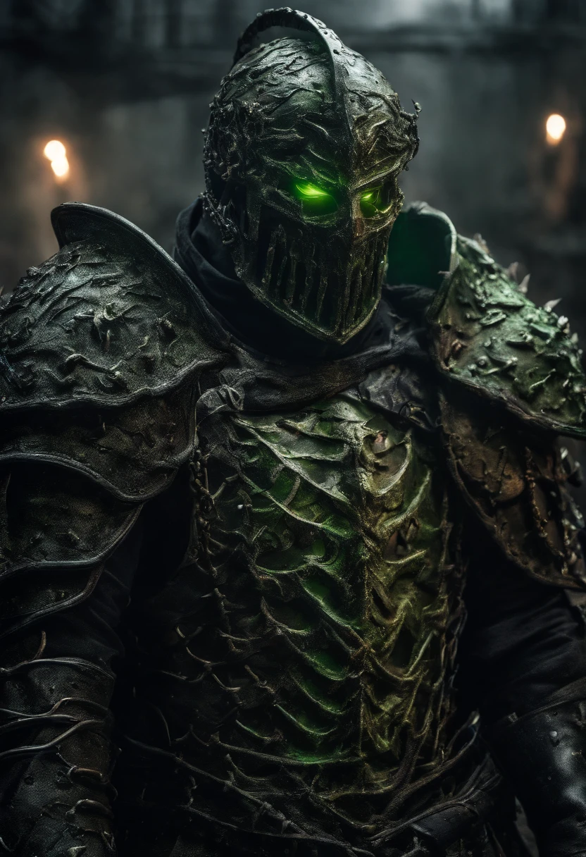 ((realistic: 1.5)),((best quality)), ((masterpiece)),((detailed)), medevil version of Spawn from Image comics, (((wearing full plate armour))), ((eyes glowing green)), ((Chains on fire in his hands)), armour has spikes, winner of the year's best photo, the world on fire, post-apocalyptic hellscape military photography, photo epic of the year, fire on the horizon, epic cinematic shot, pure form, intricate detail, 8k post-production, High resolution, super Detail, trending on ArtStation, sharp focus, studio photos, intricate detail, Very detailed, By Greg Rutkowski