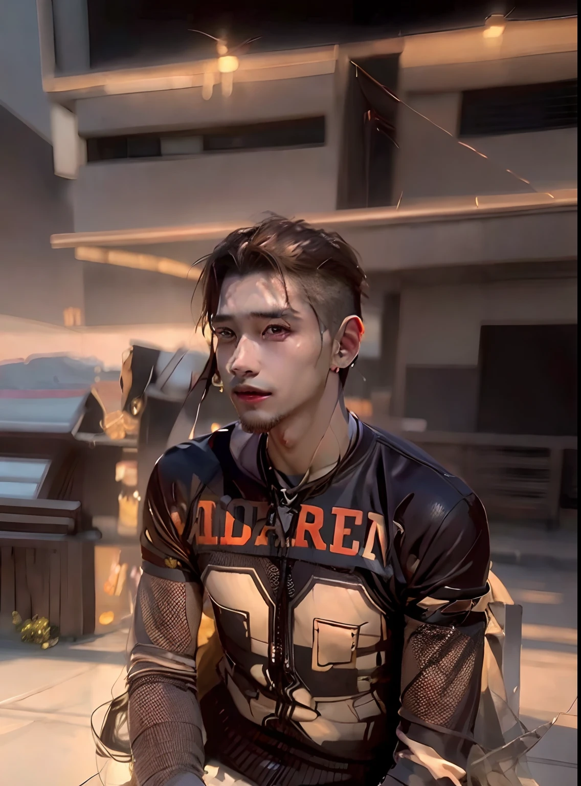 Change background cyberpunk handsome boy, realistic face,8k,ultra realistic ,