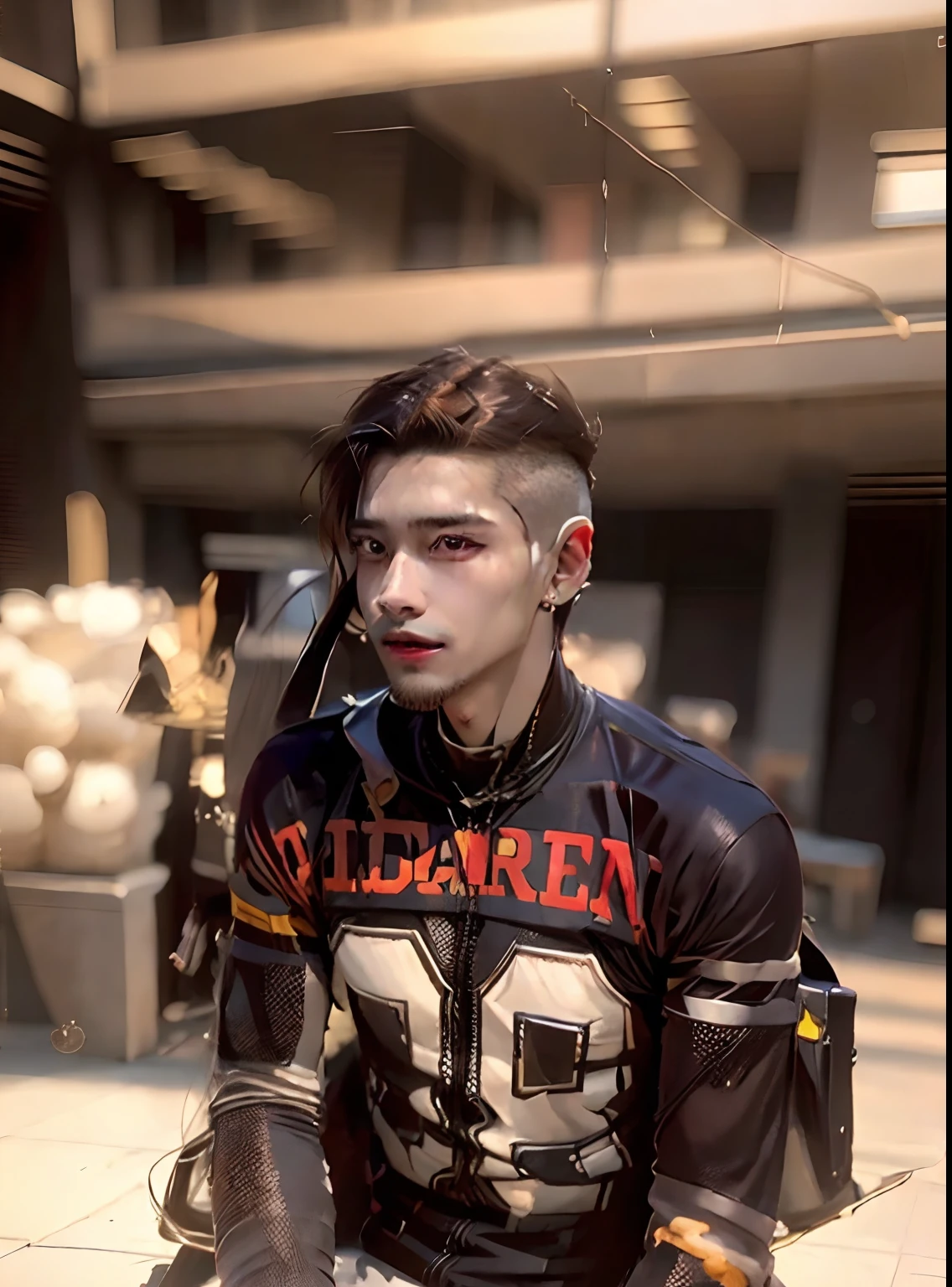 Change background cyberpunk handsome boy, realistic face,8k,ultra realistic ,