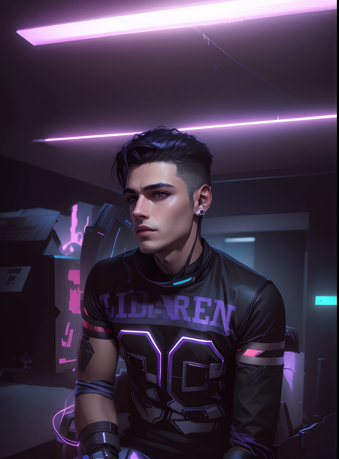 Change background cyberpunk handsome boy, realistic face,8k,ultra realistic ,