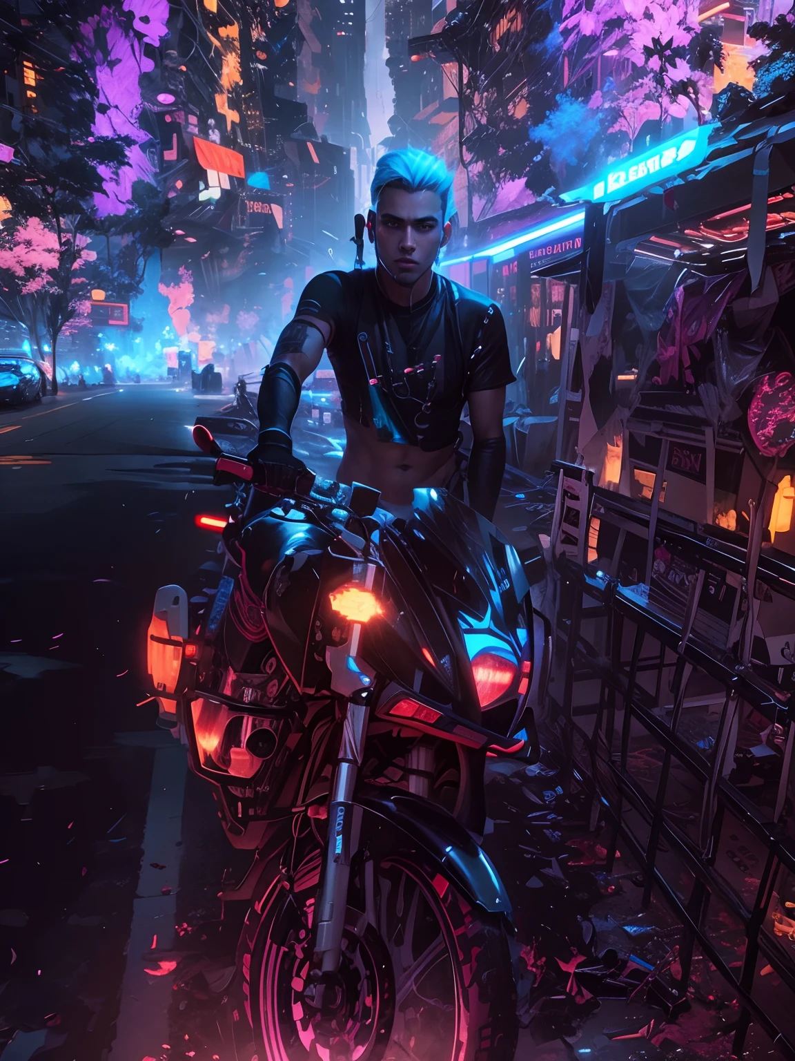 Change background cyberpunk handsome boy, realistic face,8k,ultra realistic ,