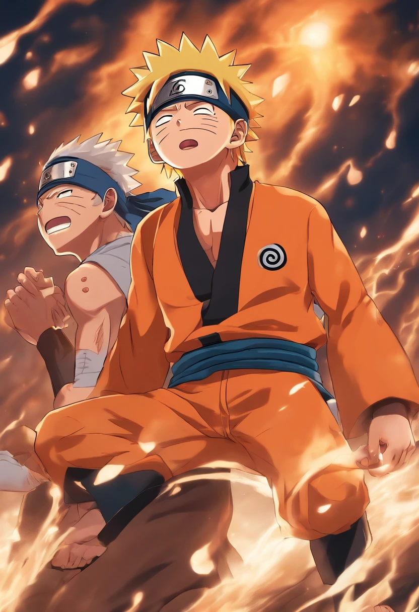 Naruto dunks on luffy and luffy starts crying
