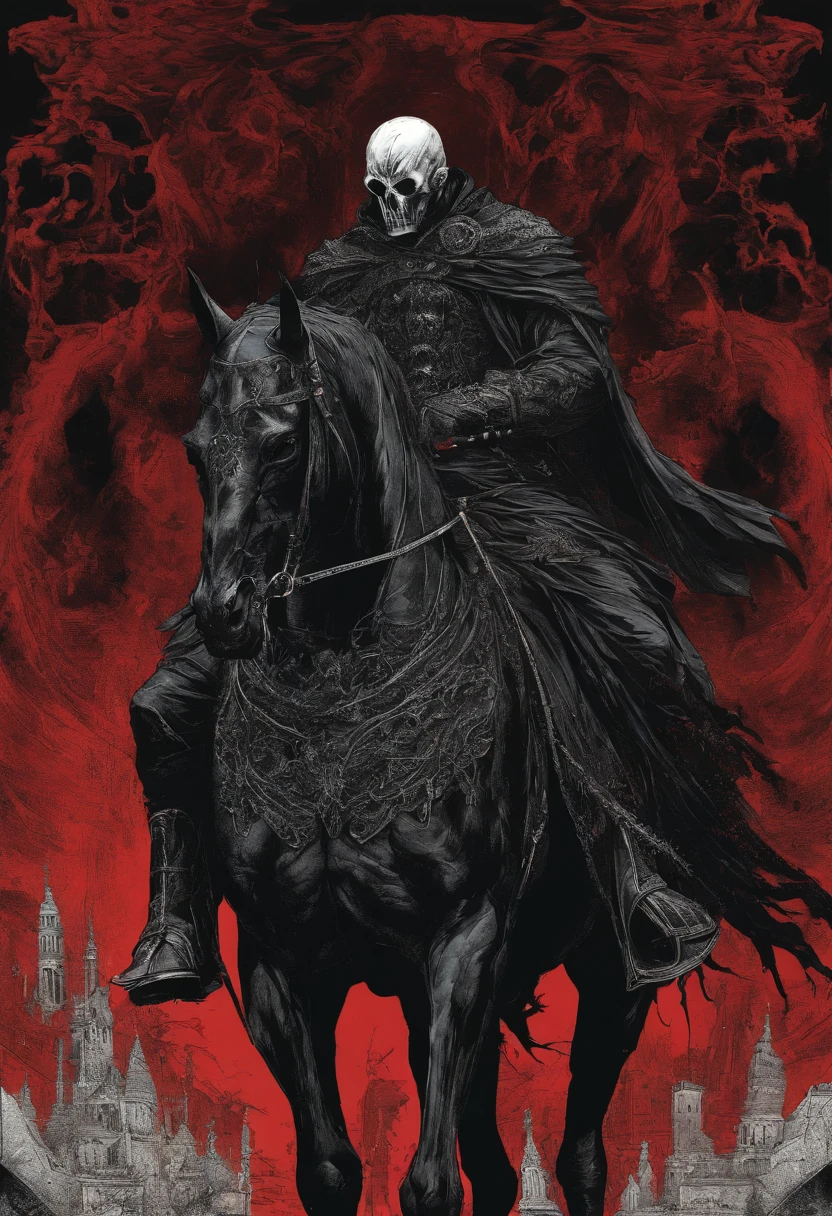 (illustration:1.4), digital art, breathtaking artwork of a black wraith rider galloping on a horseback by dnmumfrd <lora:dan_mumford_v1:2.0>, danger, chaos, demon of power, Valaraukar, cinematic film still . shallow depth of field, vignette, highly detailed, high budget, bokeh, cinemascope, moody, epic, gorgeous, film grain, grainy, breathtaking . award-winning, professional, highly detailed, horror-themed . eerie, unsettling, dark, spooky, suspenseful, grim, highly detailed, long exposure photo of . Blurred motion, streaks of light, surreal, dreamy, ghosting effect, highly detailed