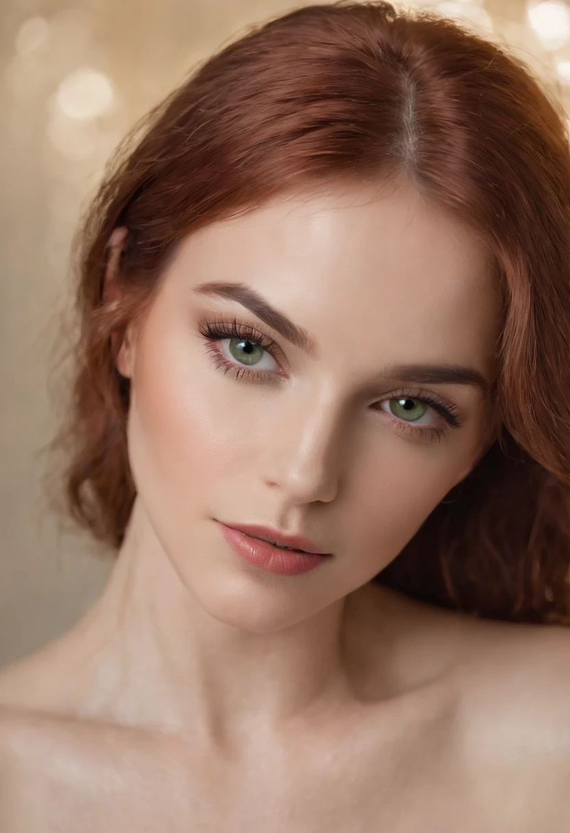 Spanish red-haired woman, ojos verdes, cuerpo entero,desnuda, En Adecuado Desnudo Visible , Kukami keeps natural hair and panties small, Chica sexy con ojos marrones, , Cabello africano y ojos grandes, Camera eyes, Violeta Myers, sin maquillaje, Maquillaje natural, staring directly into camera, cara con artgram, maquillaje fino, Magnificent complete plan, in the room, escote, carnoso, , muslos grandes , senos grandes