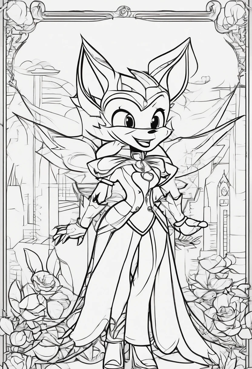 Rouge the bat from sonic the hedgehog with a gothic outfit smiling