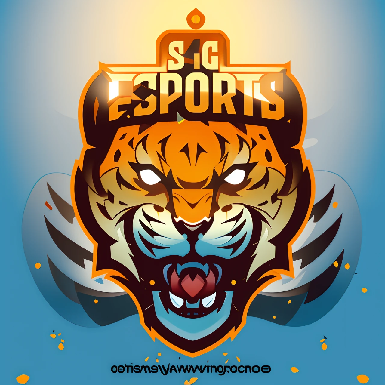 Vectorized tiger head logo