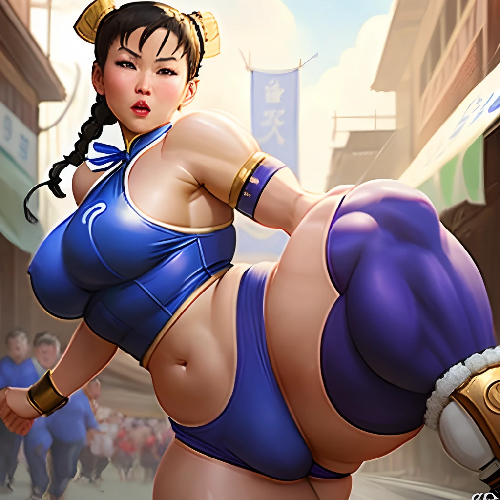 600 pound chun li from street fighter