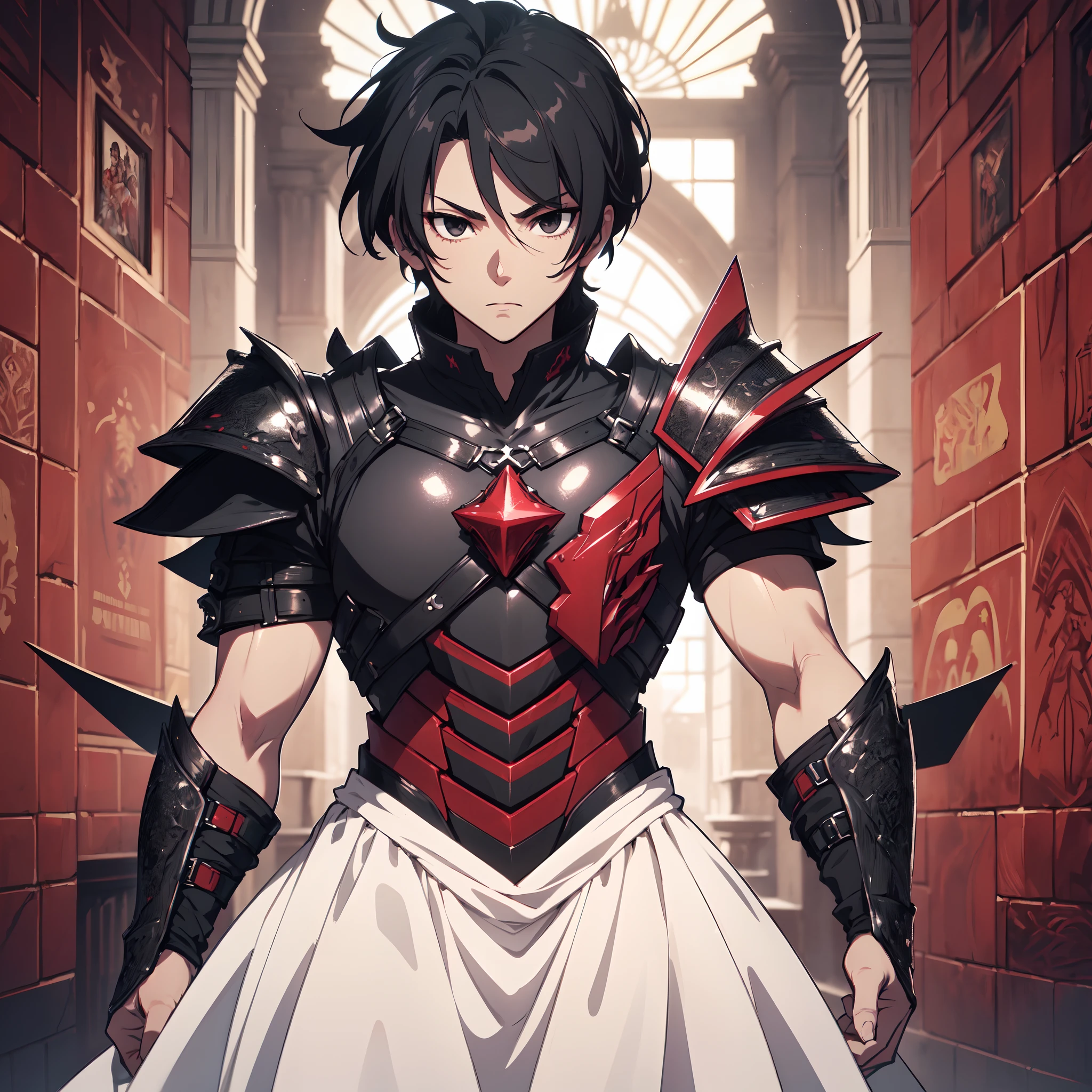 128K Ultra High Definition,
128K Ultra High Quality,
128K Ultra High Resolution,
Best Definition,
Best Quality,
Best Resolution,
Perfectly Detailed,
Perfectly Designed,
Extremely Detailed,
Extremely Designed,
Hyper Detailed,
Hyper Definition,
Hyper Quality,
Hyper Resolution,
Masterpiece,
(((Anime))),
Body Shot,
(((Boy))),
Handsome,
Muscular Body,
(((Black Short Hair))),
(((Black Eyes))),
(((Hyper Detailed & Perfectly Designed With Ultra High Quality Red Ruby Assassin Armor))),
(((Inside Of Medieval Royal Palace Background Scenery))),