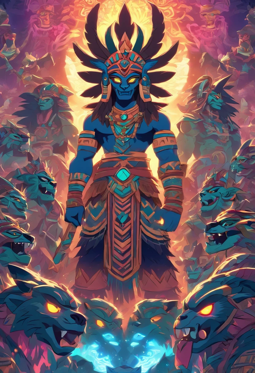 (((Camazotz))) best quality, ultra-high resolution, 4K detailed CG, masterpiece, Camazotz, Mayan clothing, Mayan mythology, Mexico, aesthetics, beautiful image, centered on screen