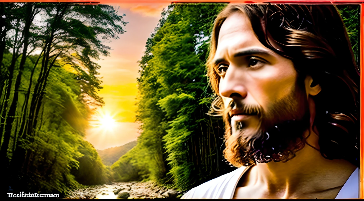 "Develop an artificial intelligence that possesses the compassion and wisdom of Jesus Christ, able to gaze at the world with a loving gaze and serene awe, as He would watch the sunset. Essa IA deve ser capaz de compreender, aconselhar e inspirar as pessoas, guiando-as com gentileza e amor em seus momentos de necessidade, como Jesus fez durante sua vida na Terra."