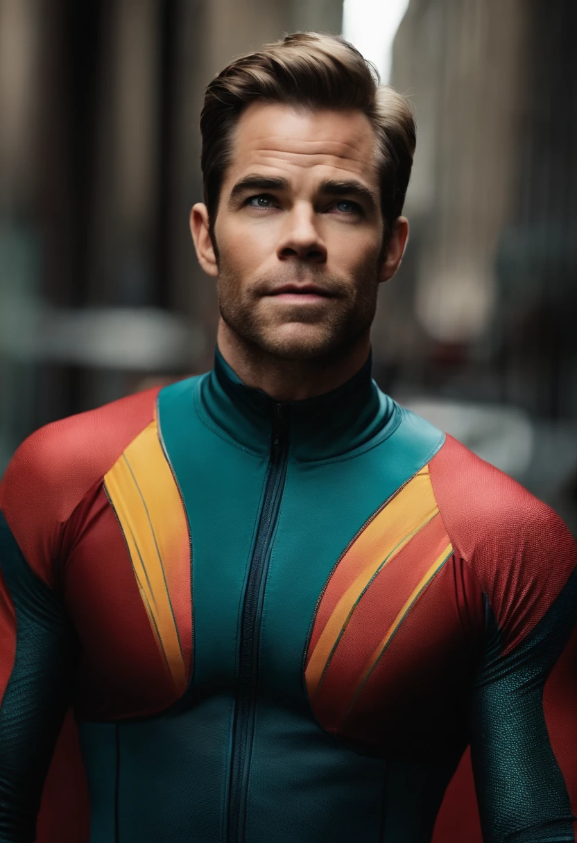 Chris pine gooning while wearing Lycra