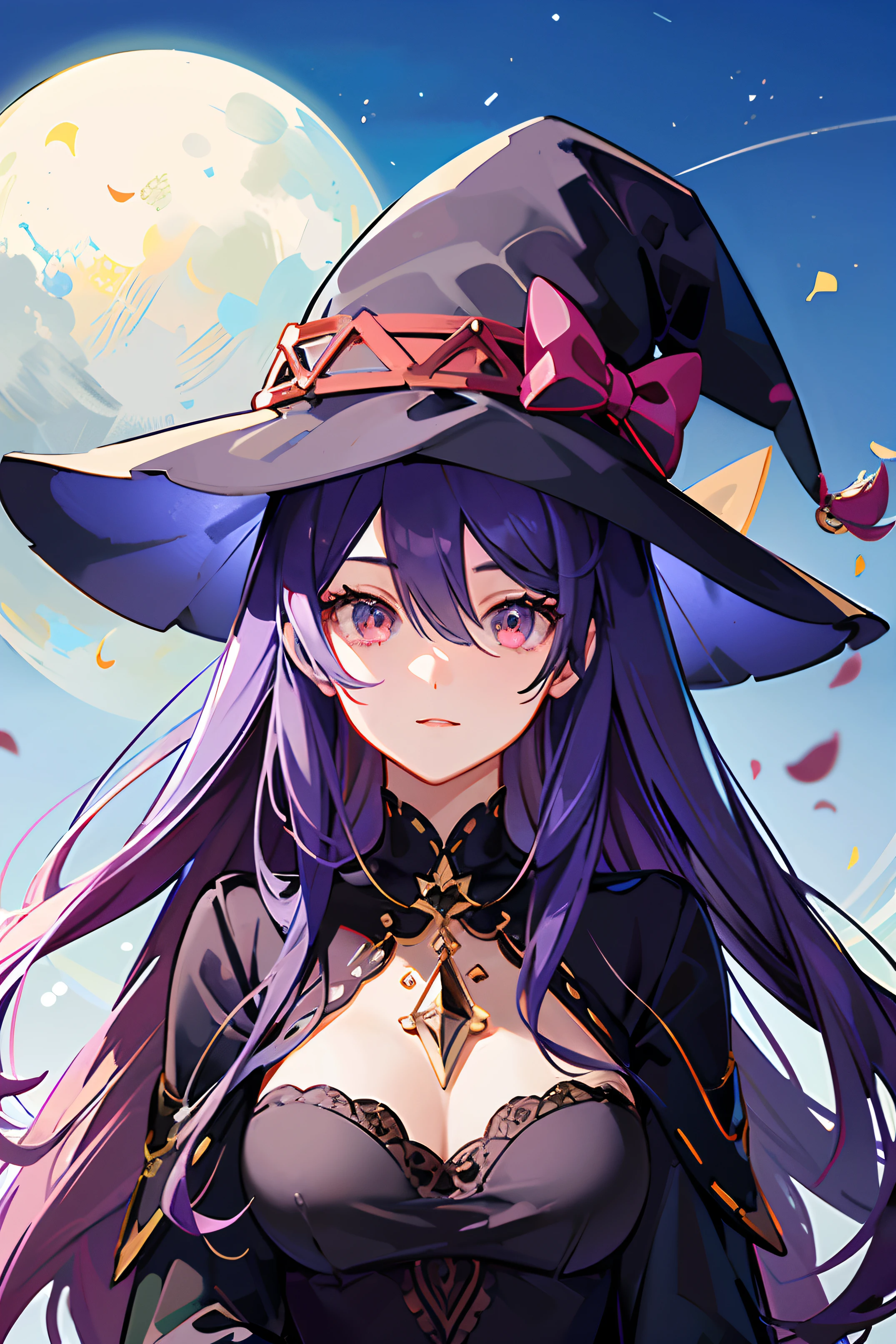 ,(master part:1.2, alta qualidade), (Pixiv:1.4),quem,:3,UUWU,
Ai Hoshino, 1girl, Traje de bruxa, witch hat,fofo, cabelo roxo, soio, Olhando para o Viewer, sorrir, cabelos longos, cabelo entre os olhos, separated-lips, franja, parte superior do corpo