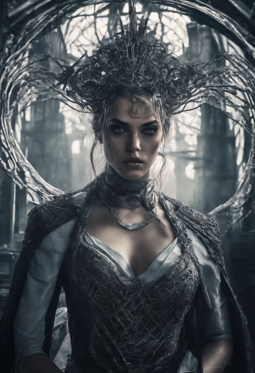 Young Megan Fox and Scarlett Johansson as 2 Elven ladies, (2girls), Duo, Cinematic Lighting, Greek Style Square, Sunlight, Tyndall Effect, Elf Maiden and Elf Queen, 20 & 28 Years Old, Silver Crown, BREAK (((Tribal face Tattoos))), BREAK (((Tribal Cheek Tattoos))), BREAK (((face piercings))), (((pointy elf ears))) BREAK, Silver Gradient Hair, Ice Blue Eyes, Big Cute Eyes, Extreme Light and Shadow, White Long Dress, ((Best quality)), ((masterpiece)), (highly detailed:1.3), 3D, beautiful (cyberpunk:1.3), bold colours and patterns, eye-catching accessories, trendy and innovative hairstyle, vibrant makeup, neon signs, LED lights, bright and vivid color scheme, detailed skin texture, detailed cloth texture, beautiful detailed face, intricate details, ultra detailed, best quality, ultra high res, (photorealistic: 1.4), Raw photo, by Ellen von Unwerth, Nikon D850 Film Stock Photography, F1.6 Lens, Rich Colors, Realistic, Cinestill 800, backlight, rimlighting, studiolighting