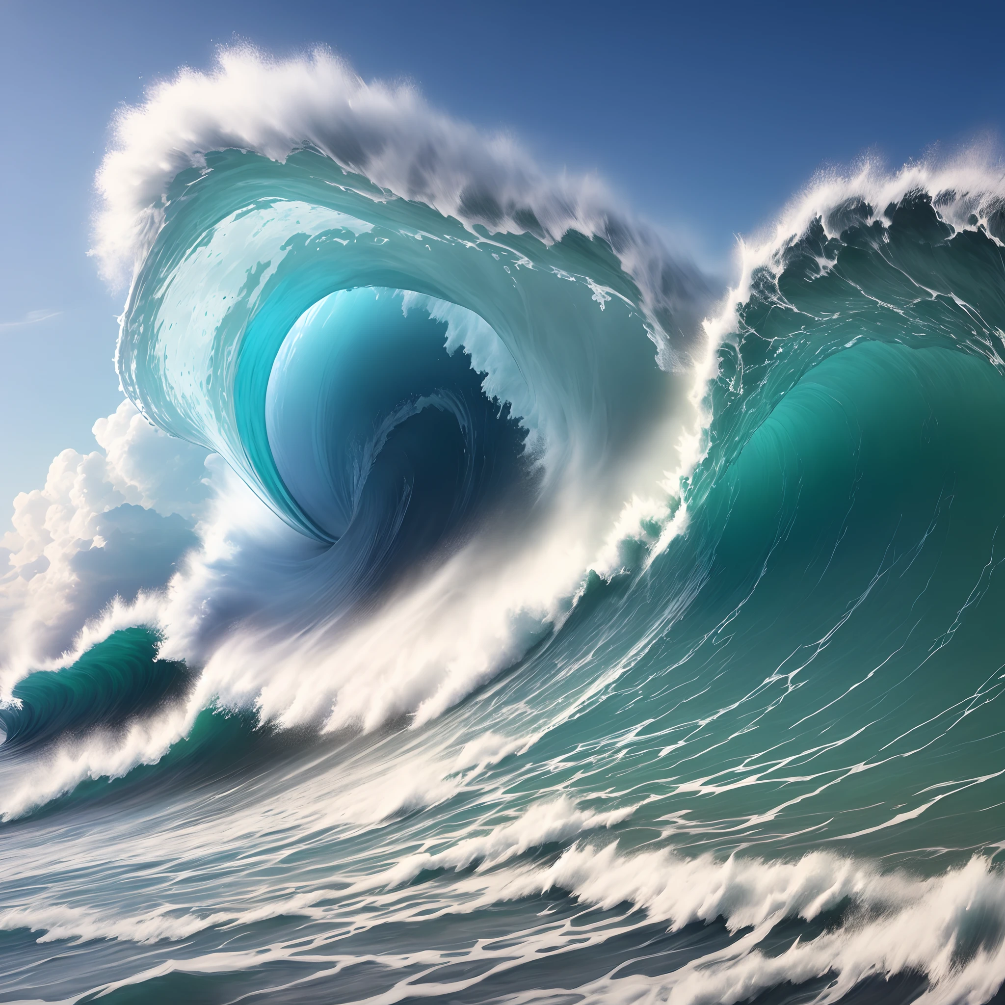 Tree turn into wave turn into earth