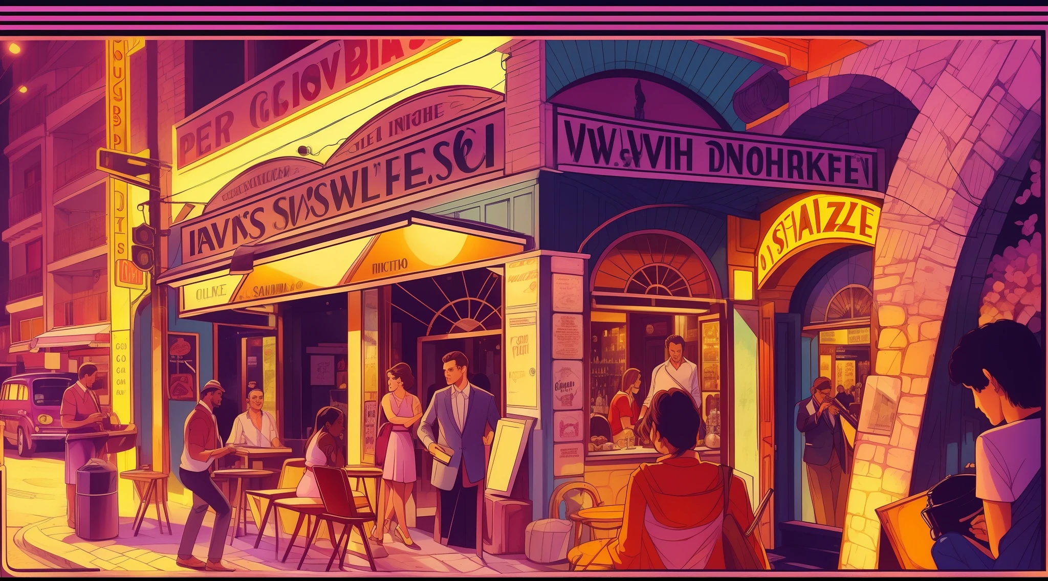 It was a sweltering summer night on the town. O ar era espesso e pesado, pesando nas ruas movimentadas. Neon lights flickered brightly, Fusing lugubrious colors throughout the pavement. The sidewalks were crowded with people, eagerly going to various drinking establishments.
Um desses bares estava escondido em uma rua lateral, sua entrada marcada apenas por um pequeno, Flicker signal. Inside, The place was dimly lit and filled with smoke. A jazz band played on a tiny stage, o saxofone chorando competindo com o burburinho da conversa.
no bar, Tom Jones sat alone nursing a whiskey. Ele estava vestido com camisa e blazer de gola aberta, Her dark hair slipped back. Mas seu olhar arrebatador estava fixo em uma mulher do outro lado da sala. Sentou-se num banquinho, pernas longas cruzadas, fumar casualmente um cigarro. Seu vestido vermelho justo acentuava cada curva.
When she looked up with cold appraisal, Tom felt a spark of electricity. Ele saltitou para o lado dela. Inclinando-se de perto, murmurou, "Quais as novas, Gatinho?" Ela arqueou uma sobrancelha, A hint of a smile playing on your red lips. The jazz music swelled up as they fell for easy banter. The sultry night had just begun.