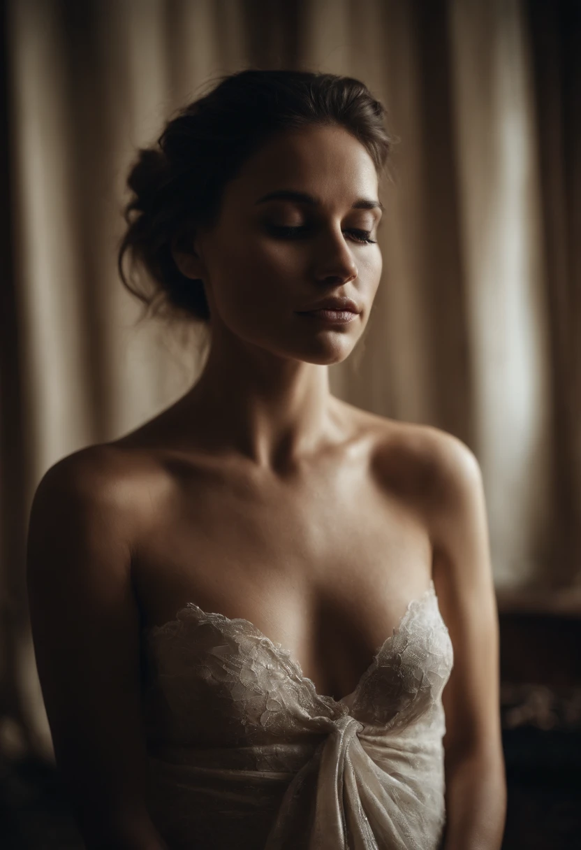 Fully naked girl having sex