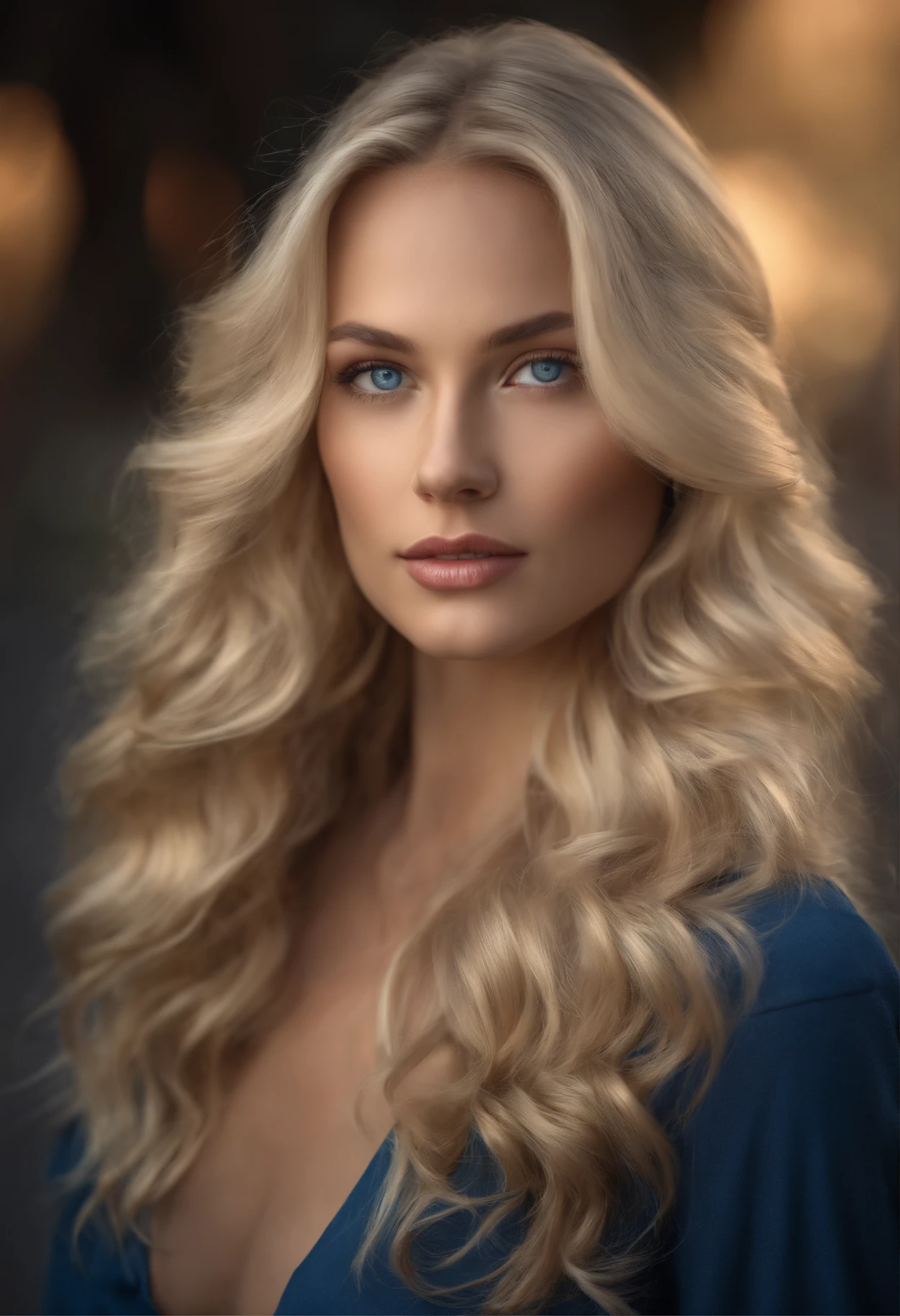 blond woman with long wavy hair and blue eyes posing for a picture, beautiful blonde girl, a girl with blonde hair, stunning, beautiful young woman, beautiful girl portrait, beautiful young girl, ultra realistic