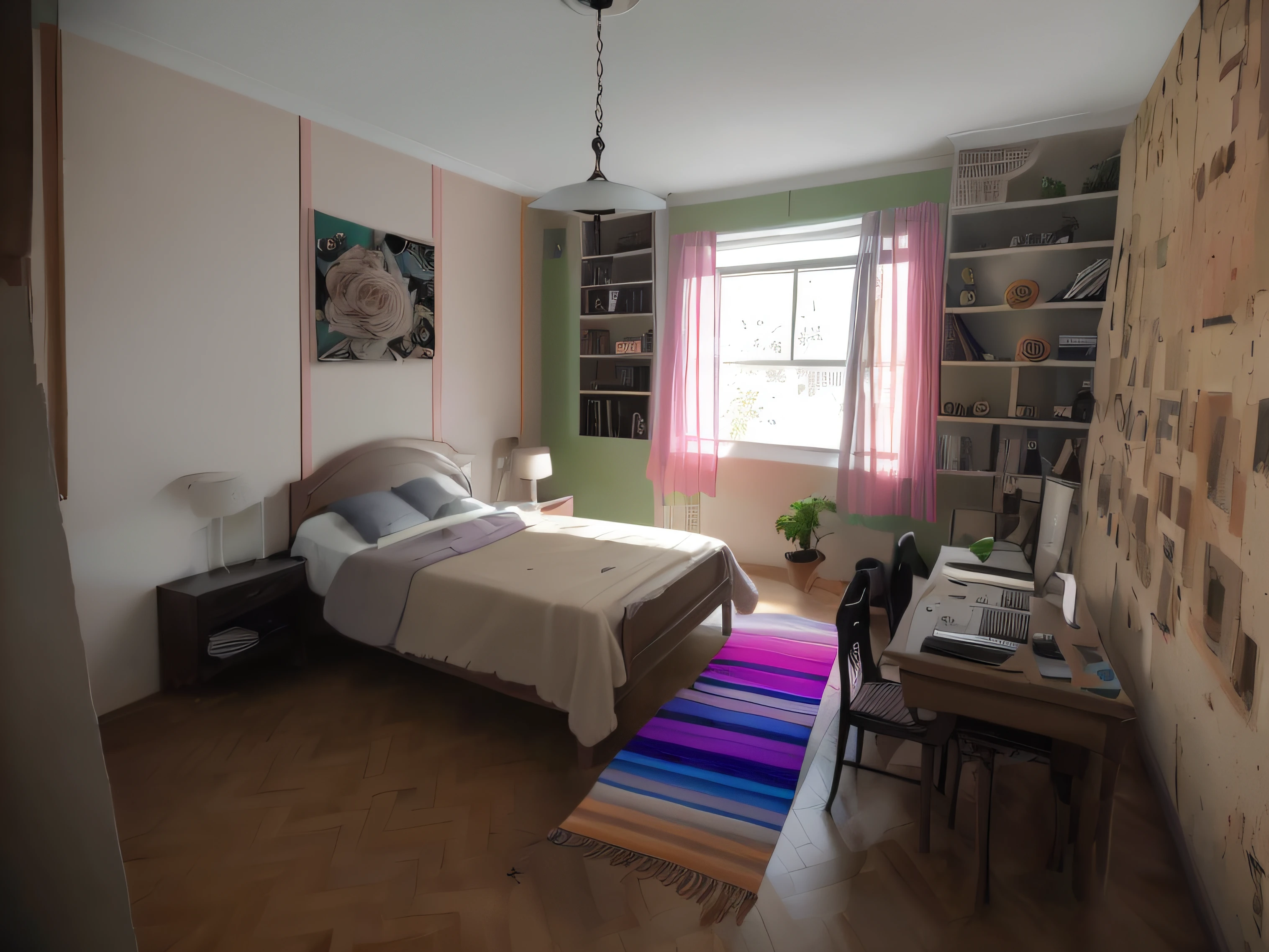 quadro Menudos, ultraqualidade de imagem, 8k resolution, parede rosas, mesa de desenho, fotografias, Carpet Pile, missoni crochet rug, top realista, ultrarealista