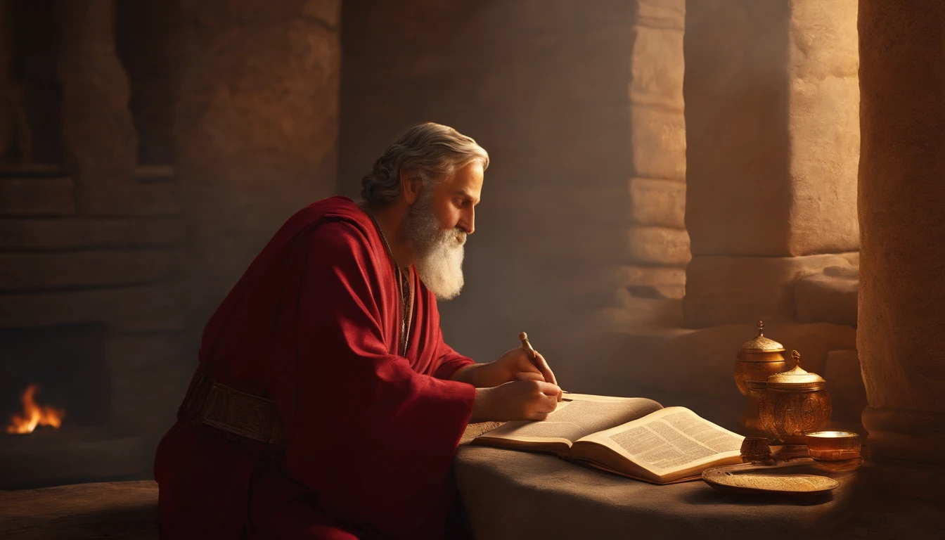 Paul writing the Bible 2,000 years ago