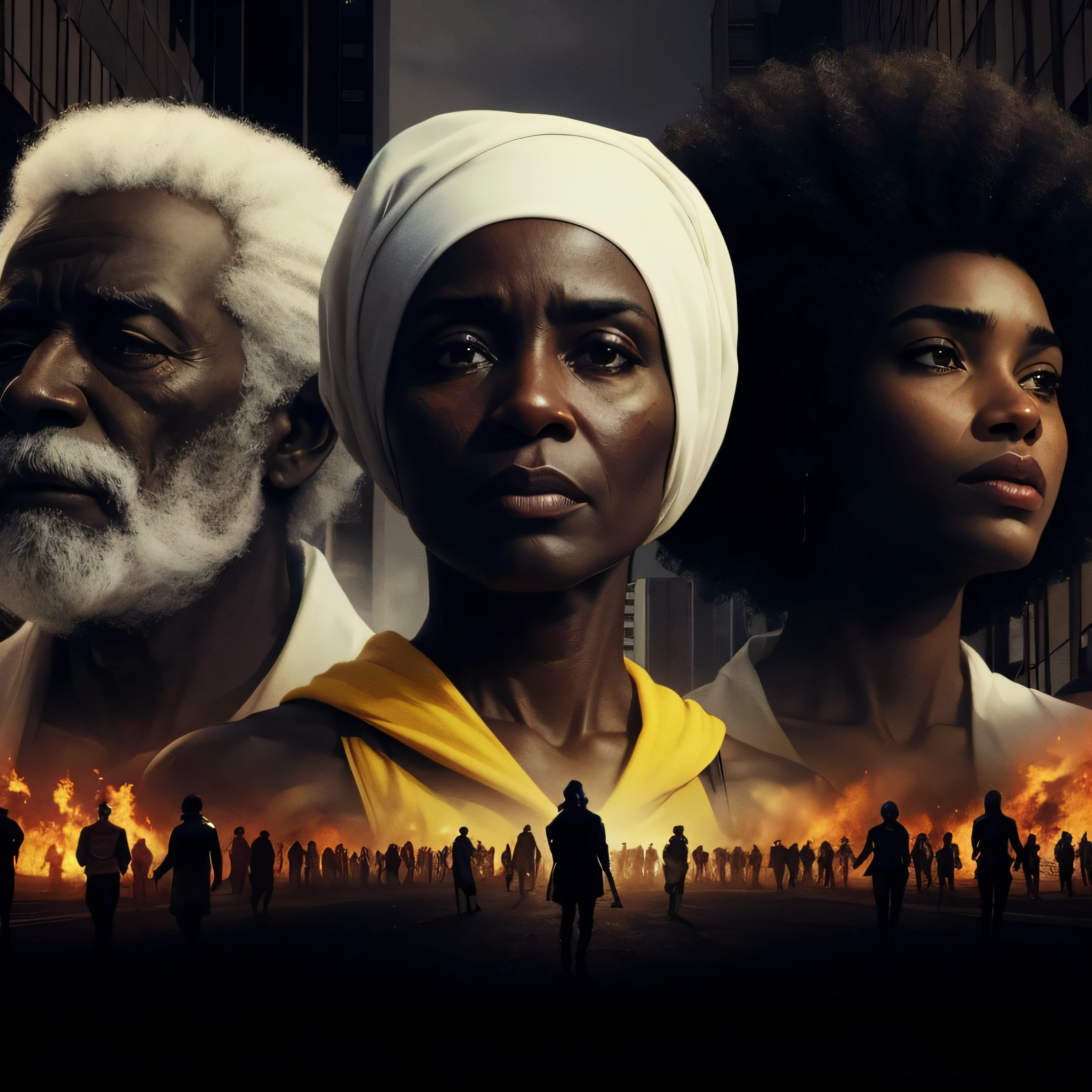 duas muheres negras e um homem negro todos quilombolas