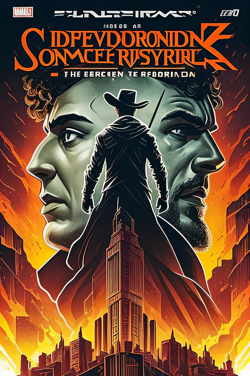 "Draw a comic book cover depicting the collapse of the economic system. La portada debe mostrar a un economista y a un superviviente como protagonistas. El economista debe estar representado como una persona desesperada y confundida, surrounded by graphs and numbers that fade into thin air. El superviviente debe estar representado como una persona fuerte y resiliente, con una mirada determina y un arma de defensa en la mano.
En el fondo, debe haber una ciudad en ruinas, con edificios derrumbados y humo en el aire. La ciudad debe estar rodeada de una naturaleza devastada, with dry trees and burned fields.
En la esquina superior izquierda de la portada, debe haber un title que dice: 'The collapse of the economic system'. En la esquina inferior derecha, There should be a subheading that says: 'La lucha por sobrevivir en un mundo en ruinas'.
The cover should be drawn in a dramatic comic book style and should be detailed enough so that the details of the scene can be appreciated.. Background color should be dark and gloomy, to reflect the tragic nature of history.
