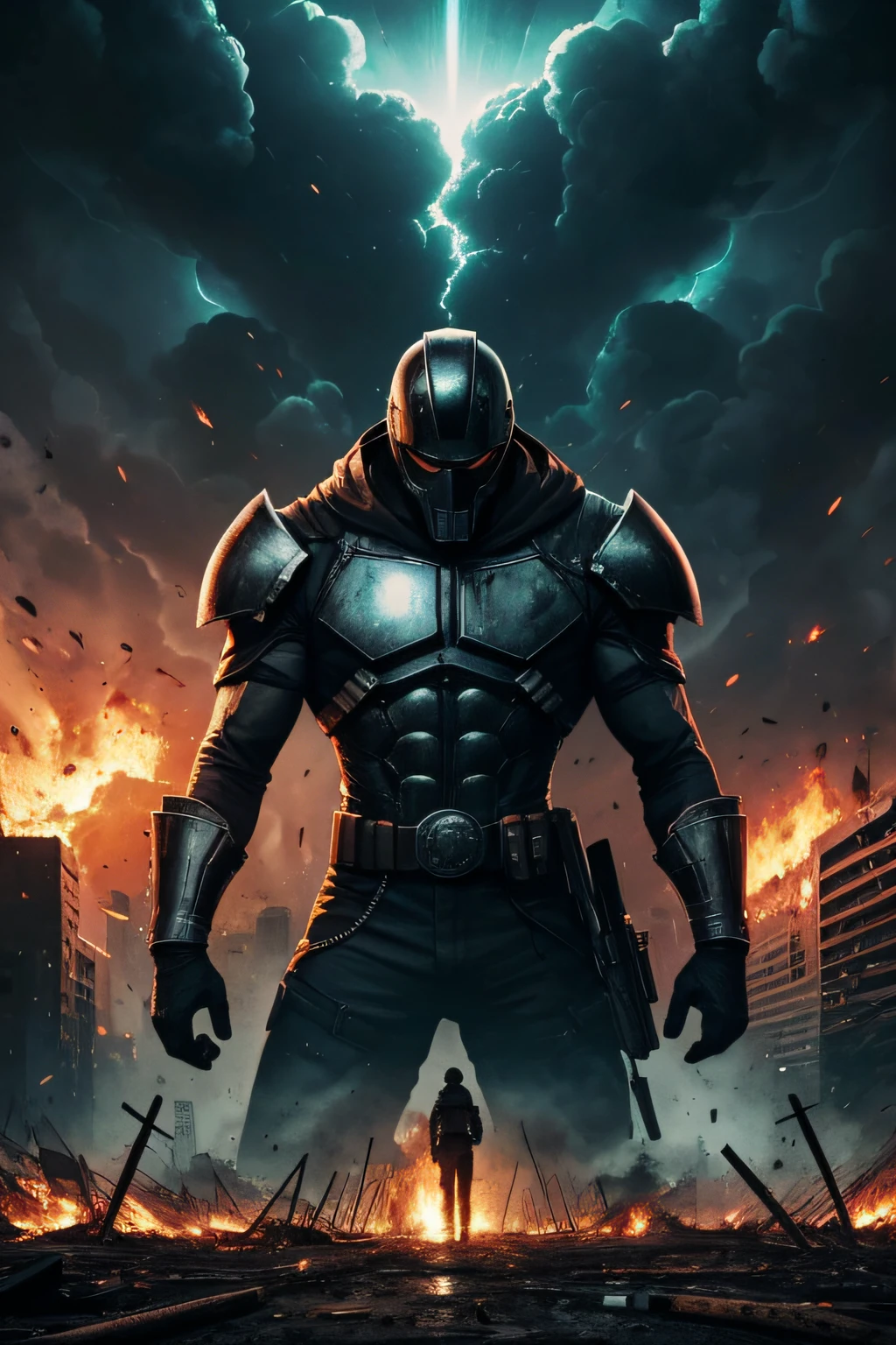 "Draw a comic book cover depicting the collapse of the economic system. La portada debe mostrar a un economista y a un superviviente como protagonistas. El economista debe estar representado como una persona desesperada y confundida, surrounded by graphs and numbers that fade into thin air. El superviviente debe estar representado como una persona fuerte y resiliente, con una mirada determina y un arma de defensa en la mano.

En el fondo, debe haber una ciudad en ruinas, con edificios derrumbados y humo en el aire. La ciudad debe estar rodeada de una naturaleza devastada, with dry trees and burned fields.

En la esquina superior izquierda de la portada, debe haber un title que dice: 'The collapse of the economic system'. En la esquina inferior derecha, There should be a subheading that says: 'La lucha por sobrevivir en un mundo en ruinas'.

The cover should be drawn in a dramatic comic book style and should be detailed enough so that the details of the scene can be appreciated.. Background color should be dark and gloomy, to reflect the tragic nature of history.