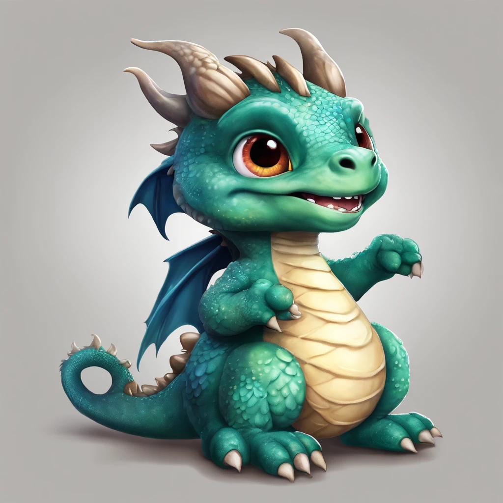 (cute little European Dragon:1.5),character design, sticker design, (cartoon:1.3),(chibi:1.2),(pixar style:1.2),(cute expression:1.1),(big eyes:1.1),(watercolor:1.1),(separated from white background:1.1)