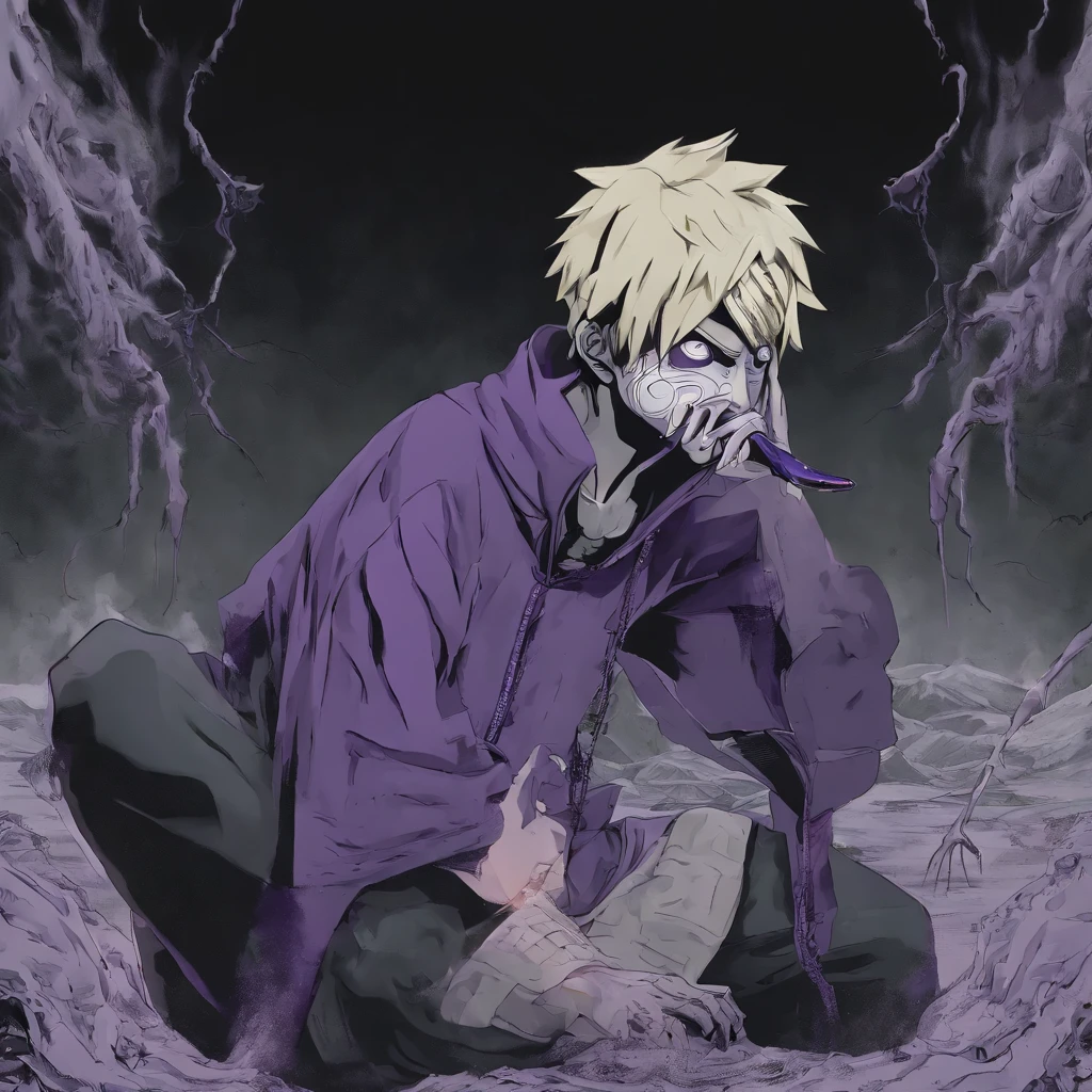 boruto uzumaki sipping purple sprite