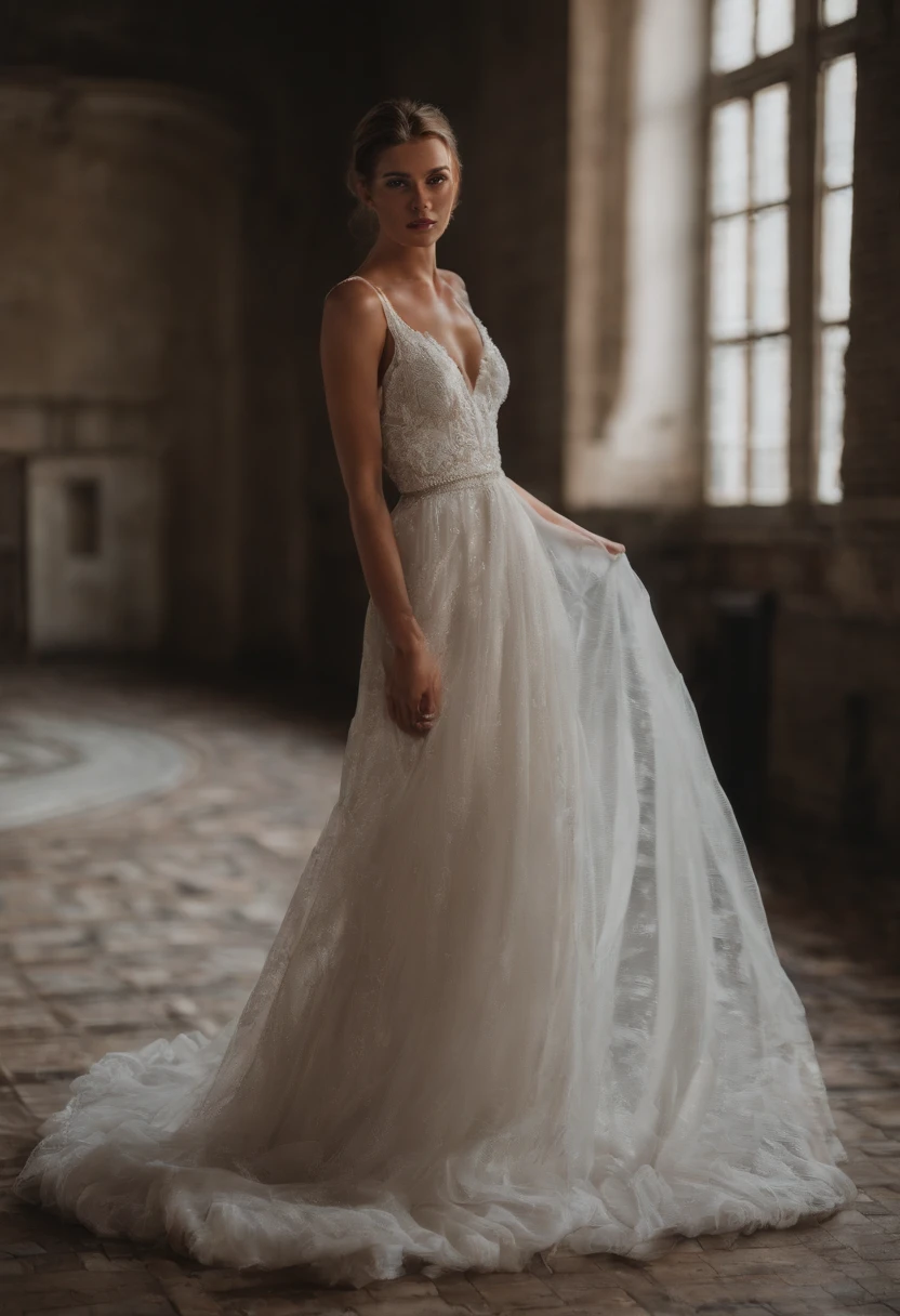 Realistic young twenty years old white female Instagram influencer, Best quality, Blonde, 1 fille, yeux bleus, en robe courte moulante noir au club (((Huge chest,A plump chest))
