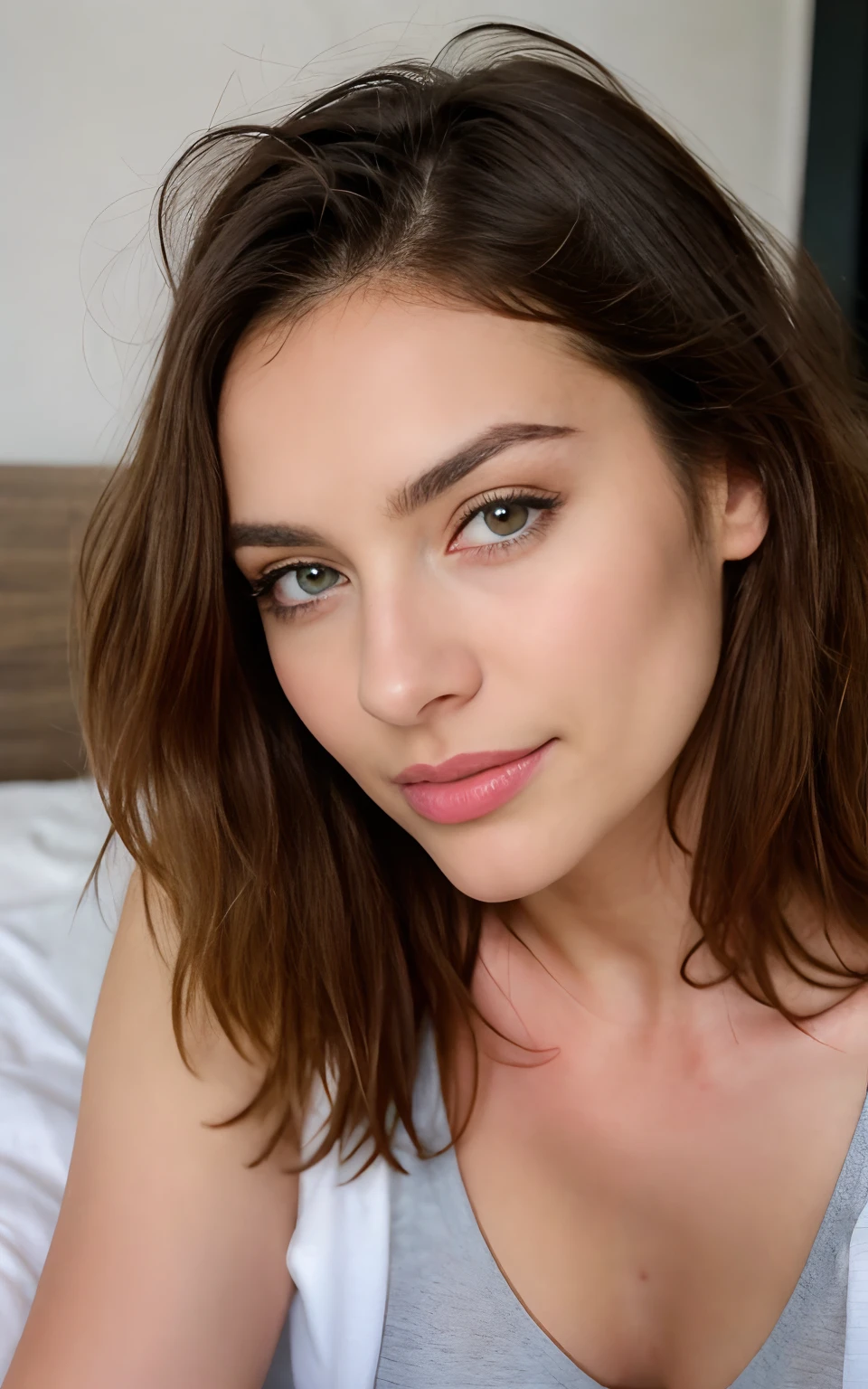 Jolie belle blonde toute nue avec de gros seins avec un brunch dans son lit (dans un lit),photo complet, highly detailed, 14 ans, visage innocent, naturally wavy hair, yeux bleus, high resolucion, tmasterpiece, Meilleur Qulaity, intricate high detail, highly detailed, mise au point nette, detailed skin, realistic skin texture, texture, detailled eyes, professionnel, 4K, sourire charmant, prise avec Canon, 85 mm, Light depth of field, Kodak Vision Couleur, perfect fit body, extremly detailed, photographier_\(ultra\), photographierréaliste, Realstic, Post-traitement, maximum details, roughness, real life, ultrarealistic, photorealism, photographie, 8K UHD, photographie
