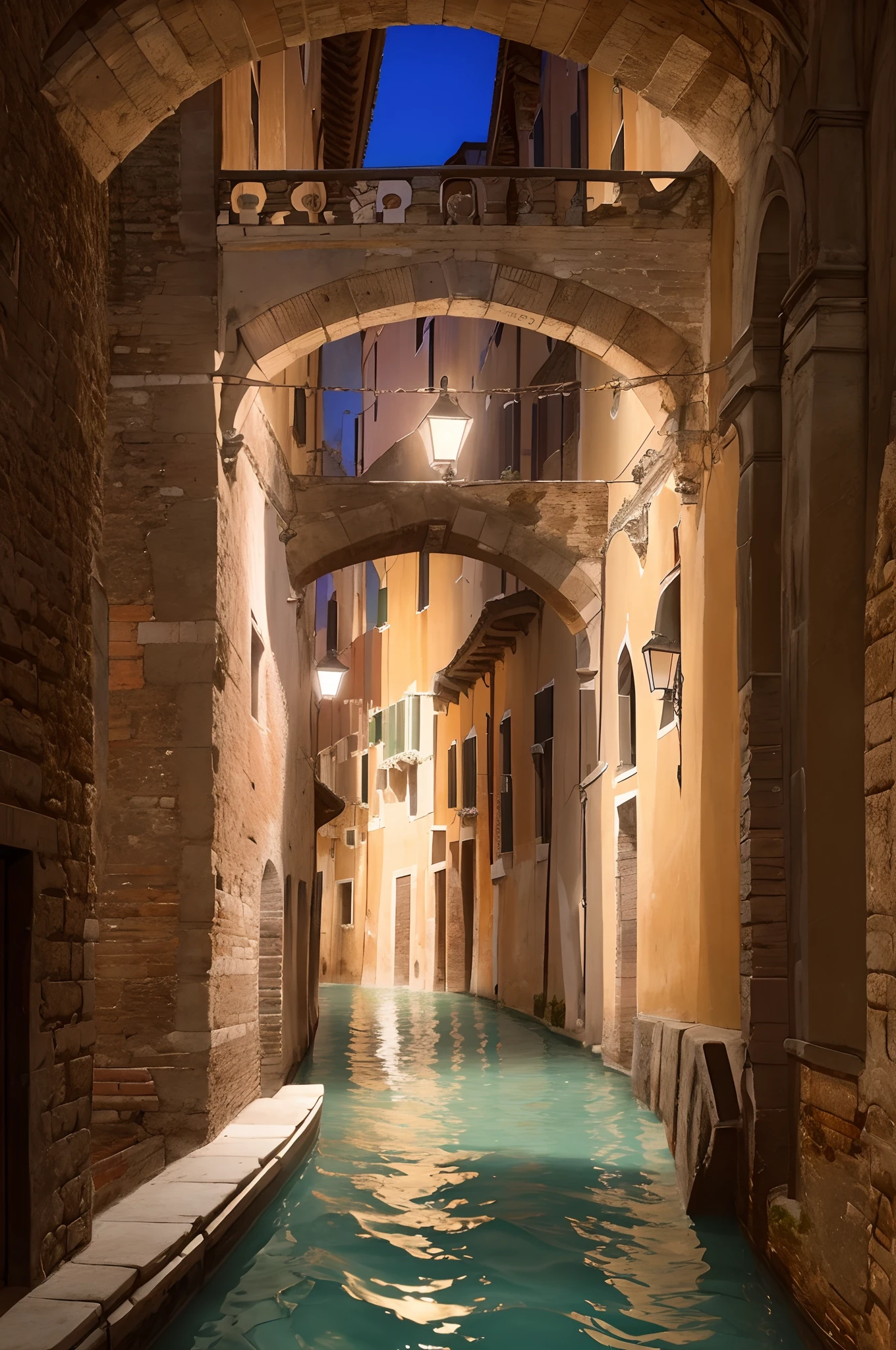 venice water canal between houses